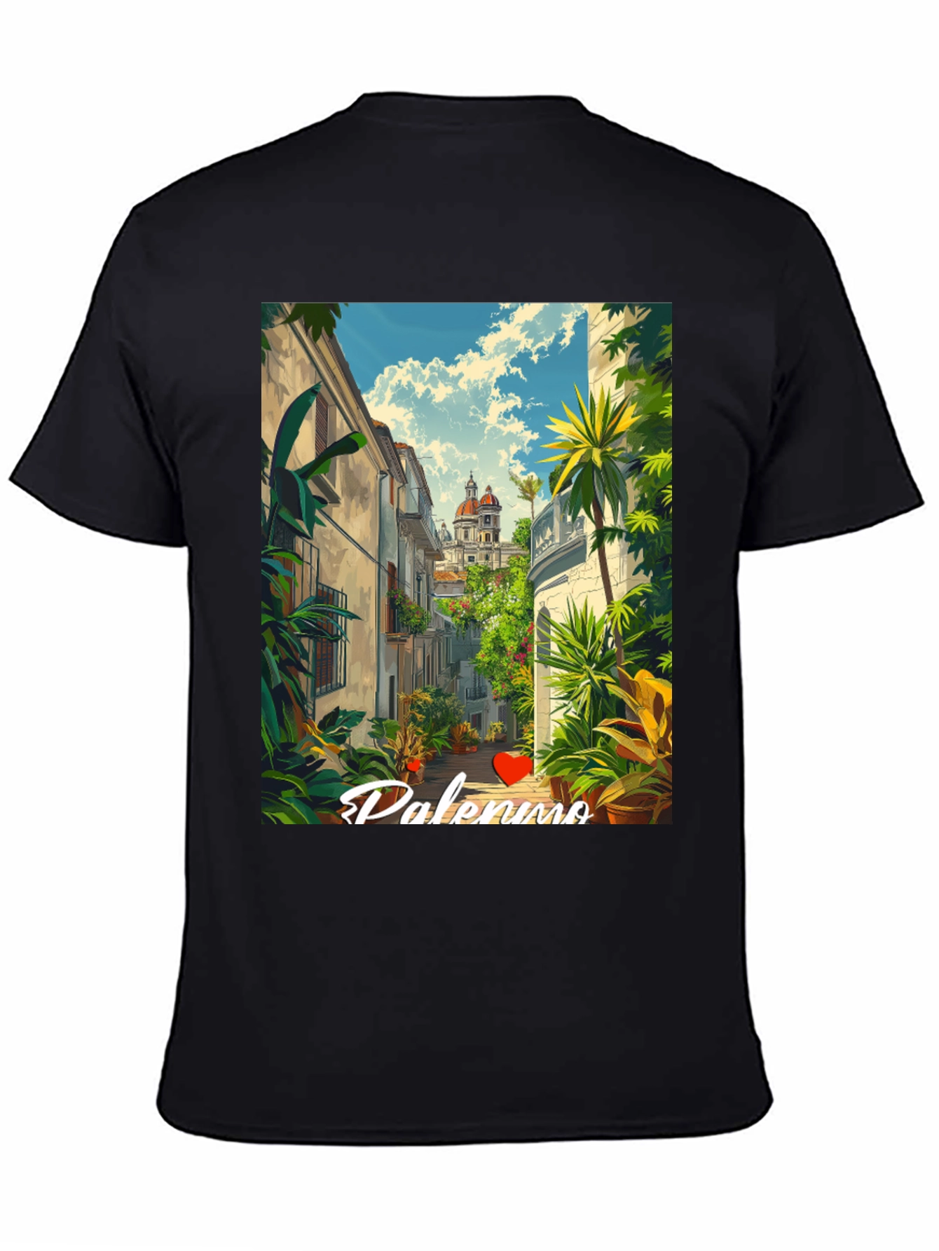 Palermo Print Crew Neck Tee