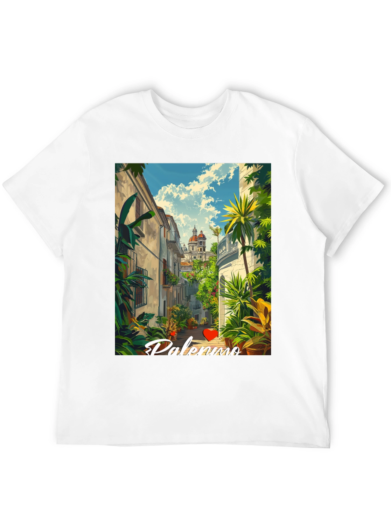 Palermo Print Crew Neck Tee