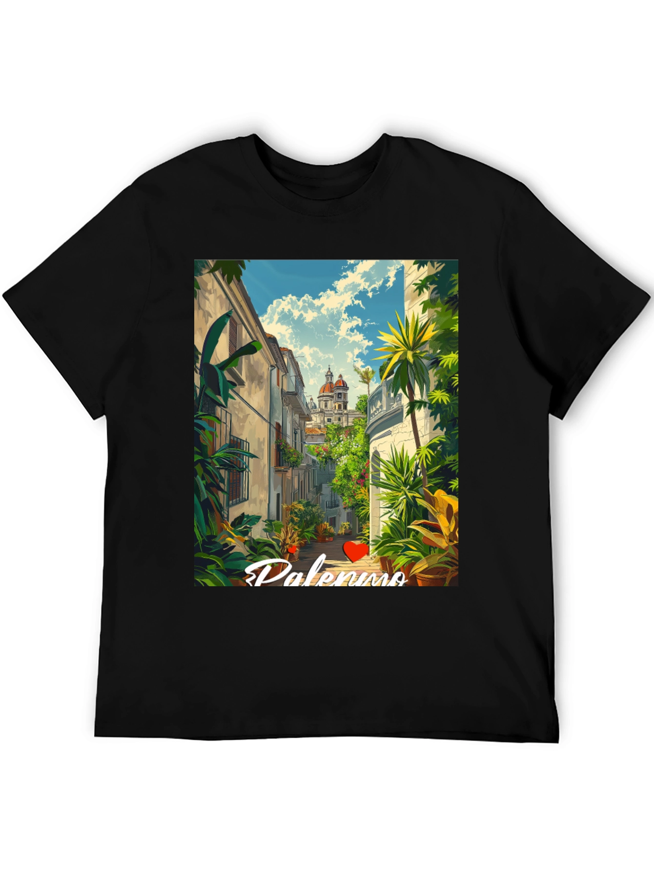 Palermo Print Crew Neck Tee