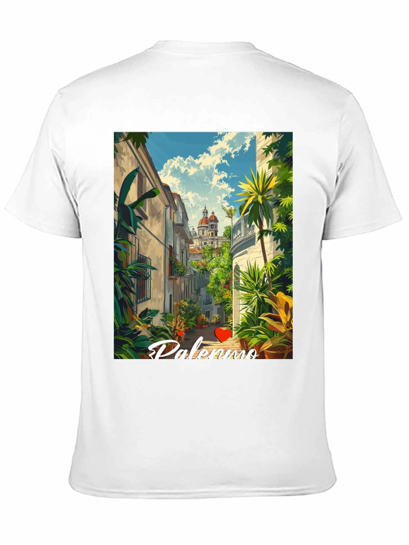 Palermo Print Crew Neck Tee