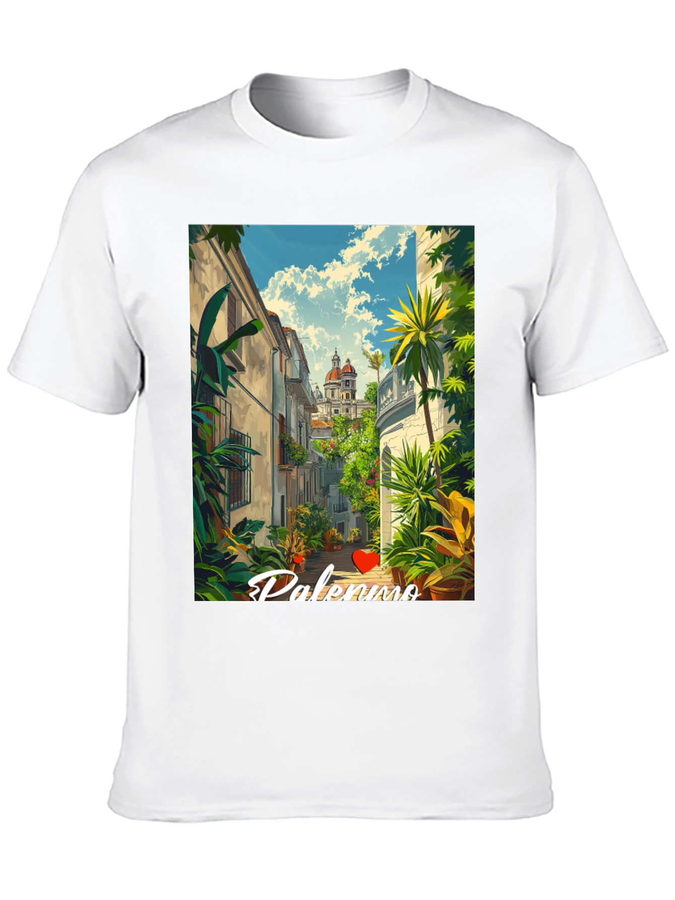 Palermo Print Crew Neck Tee