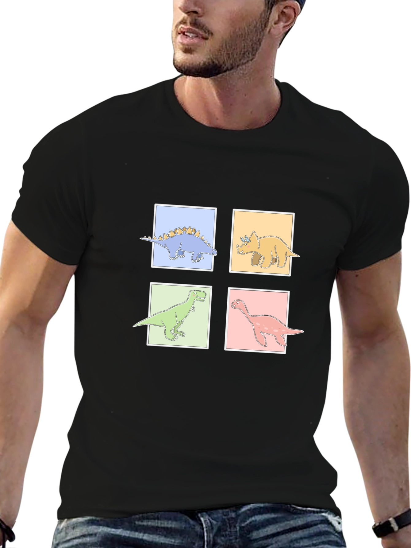 Dinosaur Square Graphic T-Shirt