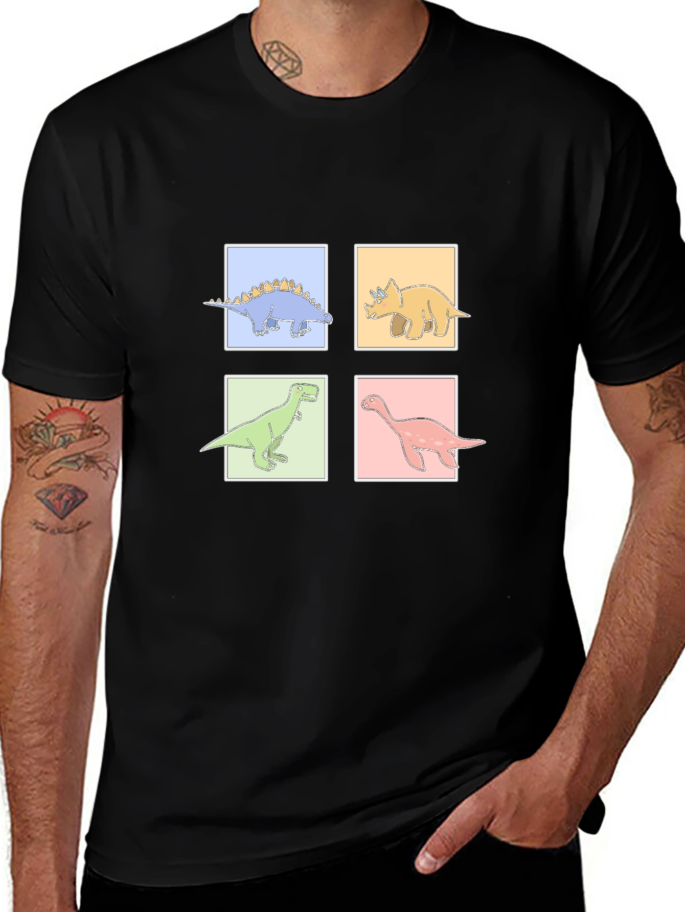 Dinosaur Square Graphic T-Shirt