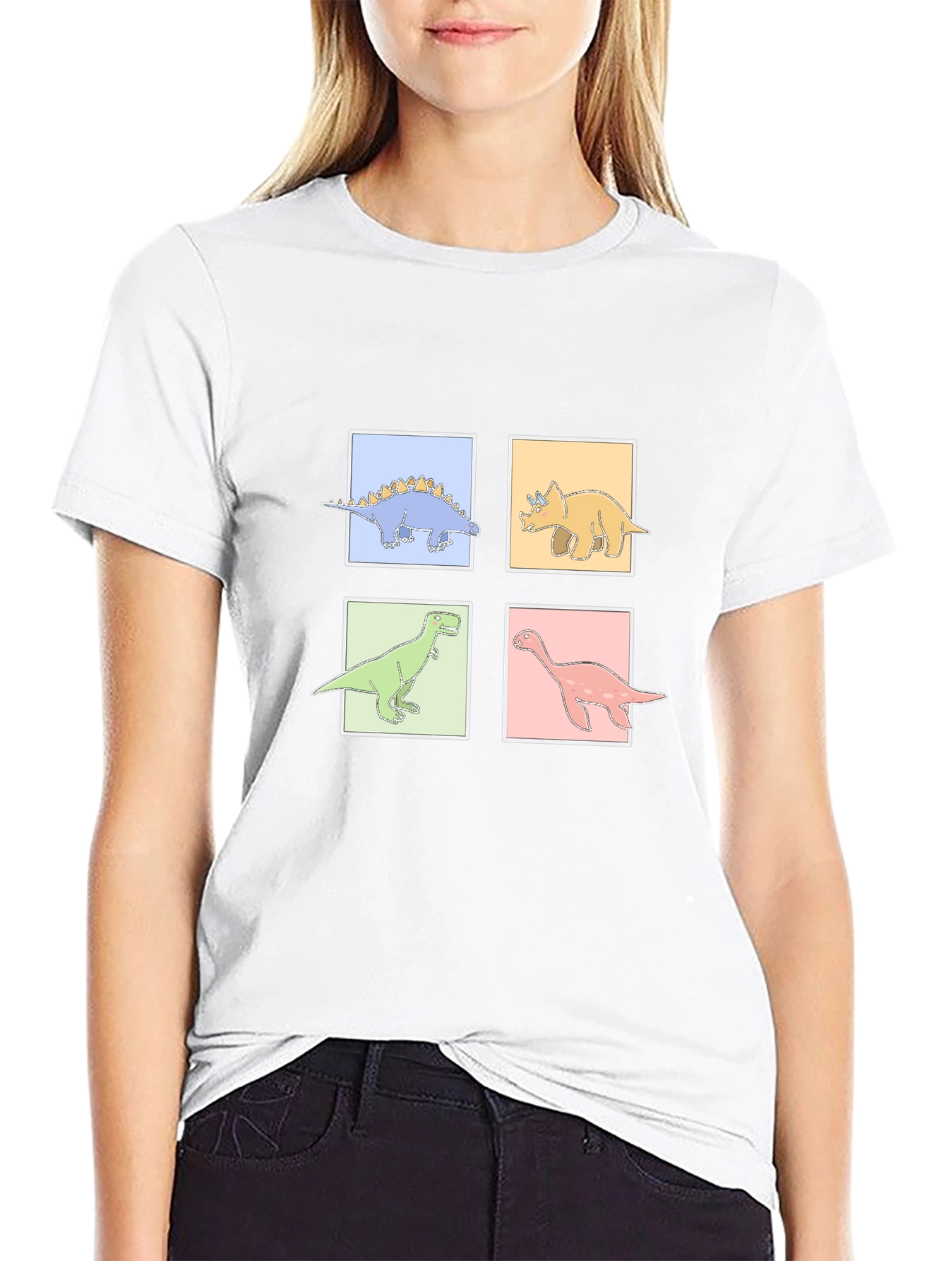 Dinosaur Square Graphic T-Shirt