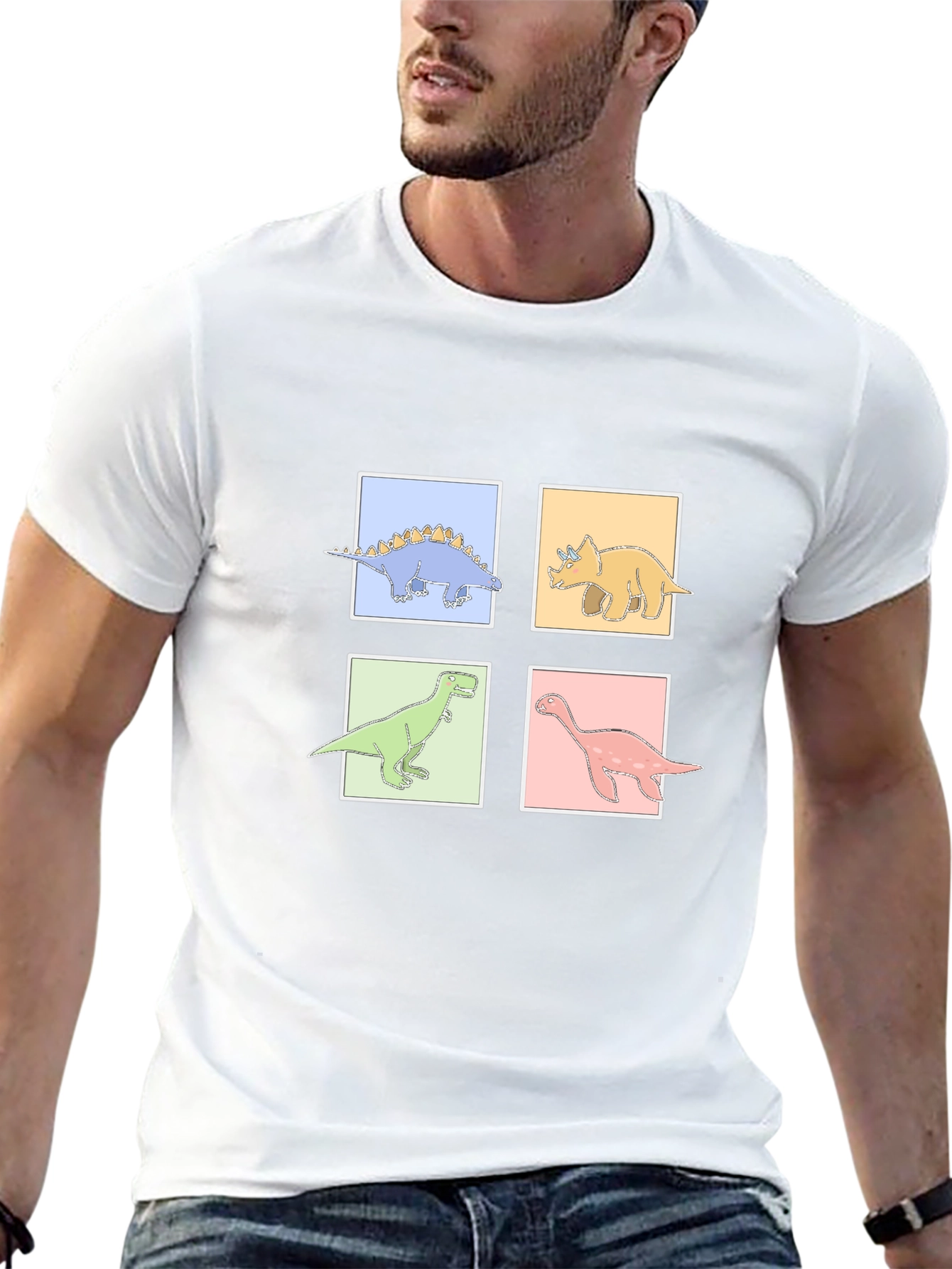 Dinosaur Square Graphic T-Shirt
