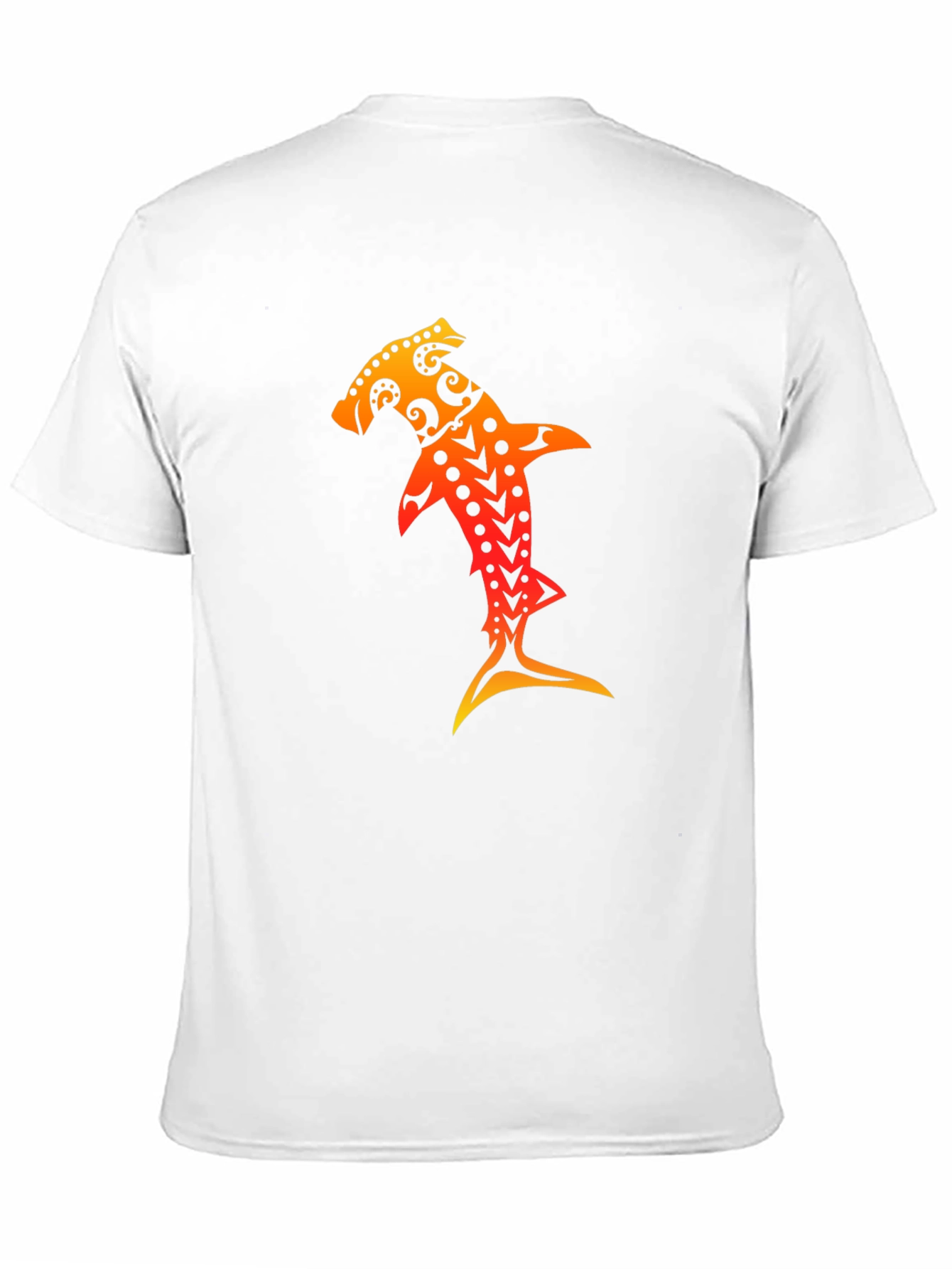 Hammerhead Shark Tribal Art Black T-Shirt