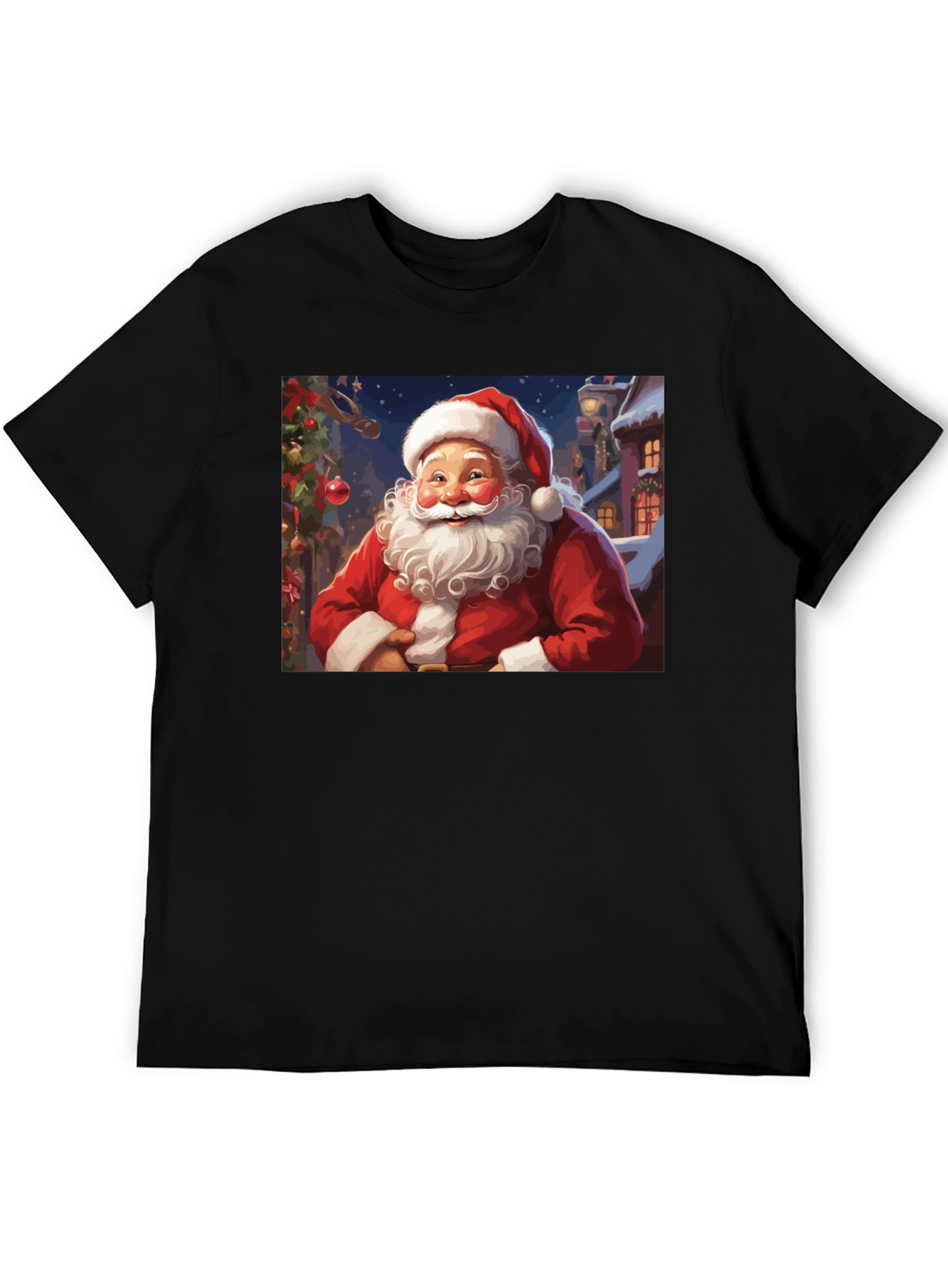 Santa Claus Holiday Graphic T-Shirt