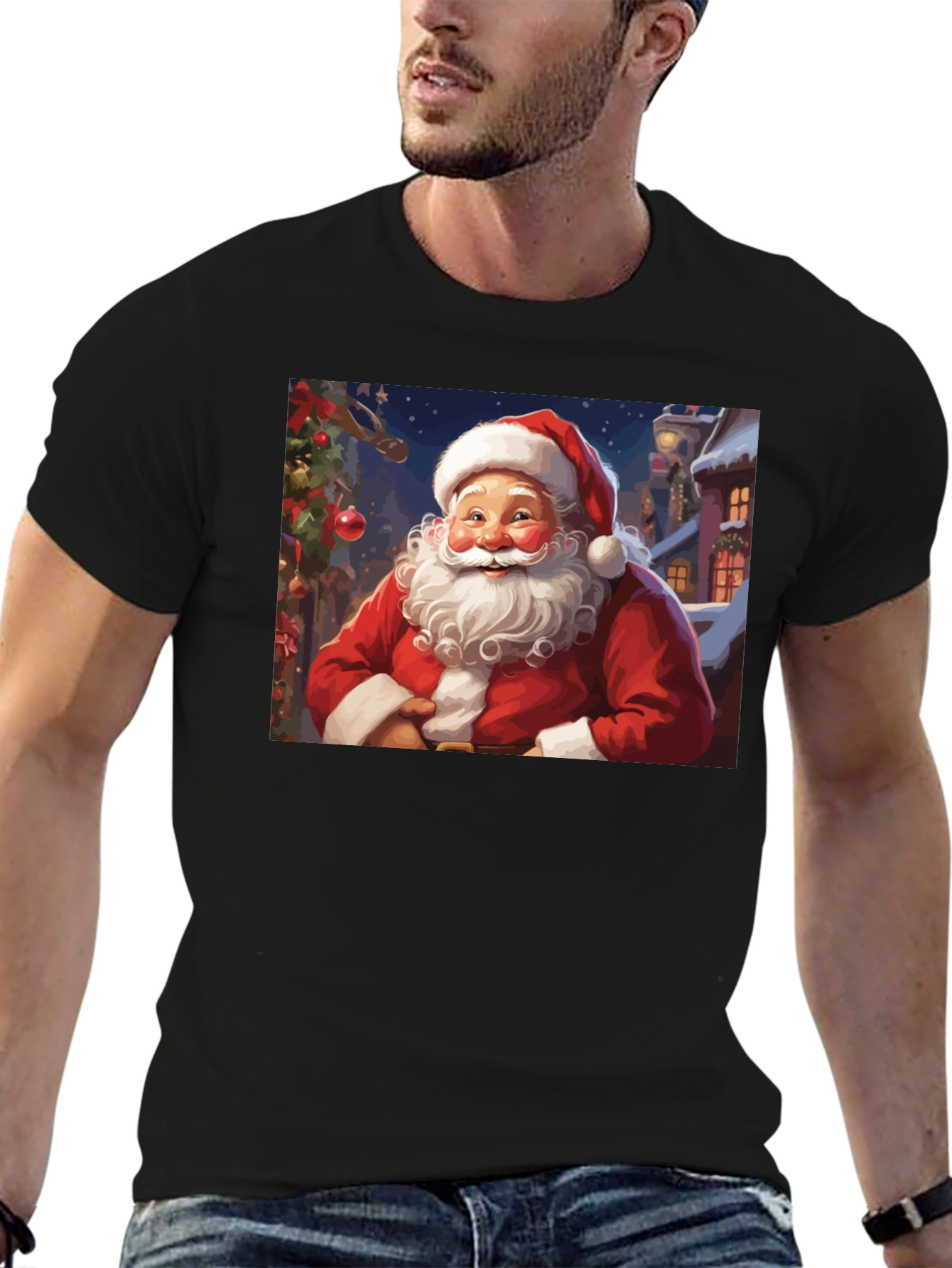Santa Claus Holiday Graphic T-Shirt