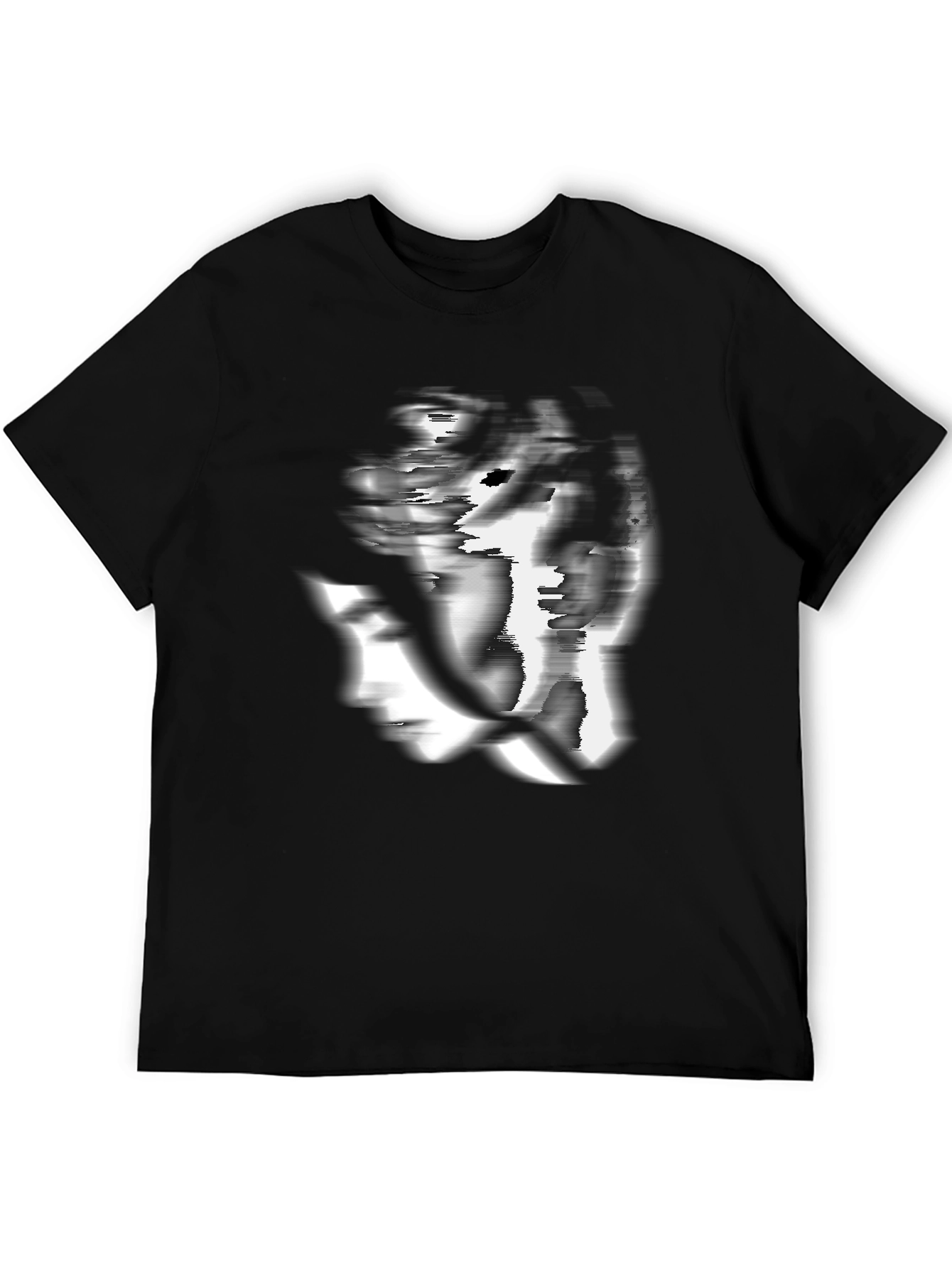 Glitch Graphic Black T-Shirt