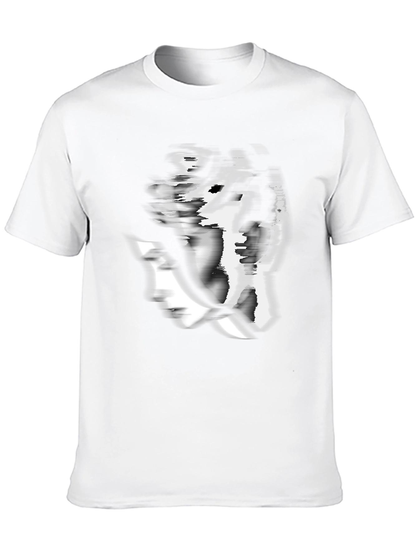 Glitch Graphic Black T-Shirt