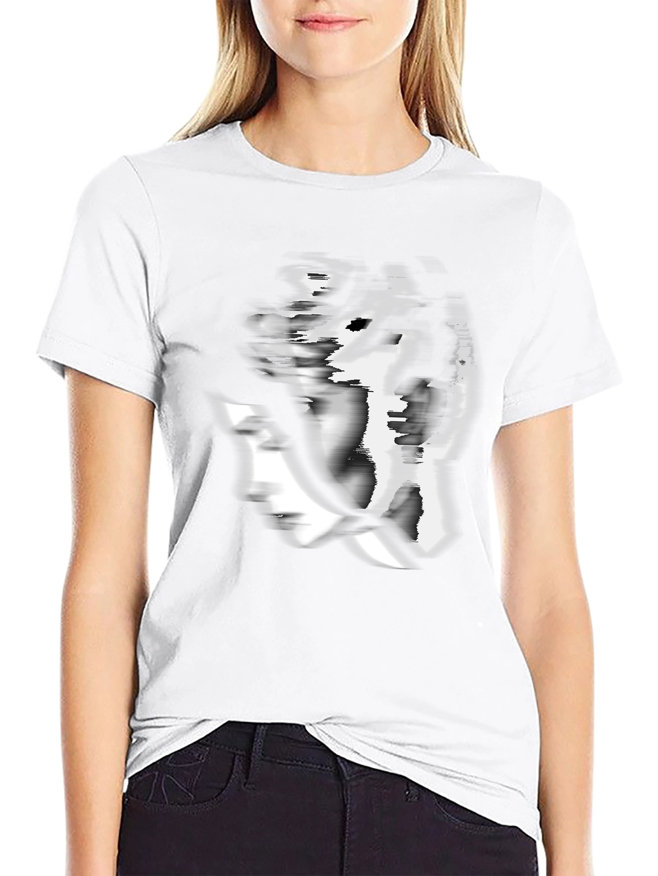 Glitch Graphic Black T-Shirt
