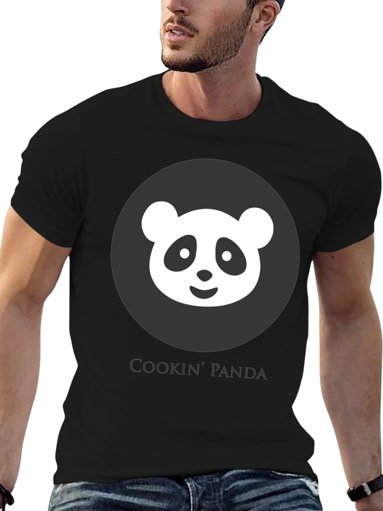 Cookin Panda Black Graphic T-Shirt