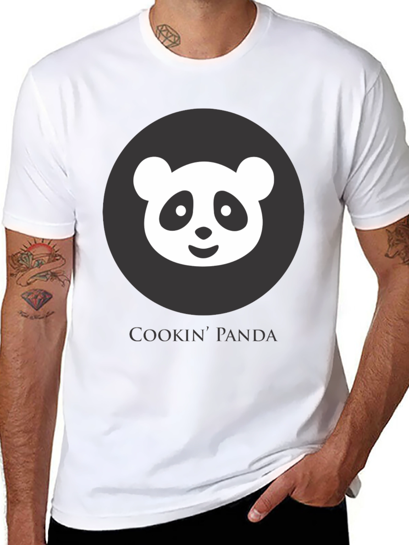 Cookin Panda Black Graphic T-Shirt