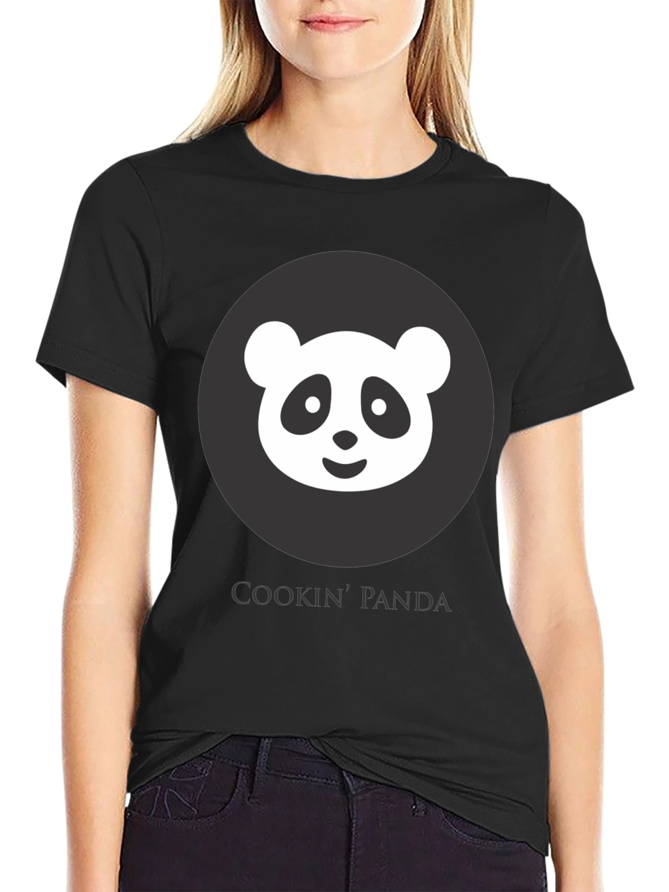 Cookin Panda Black Graphic T-Shirt