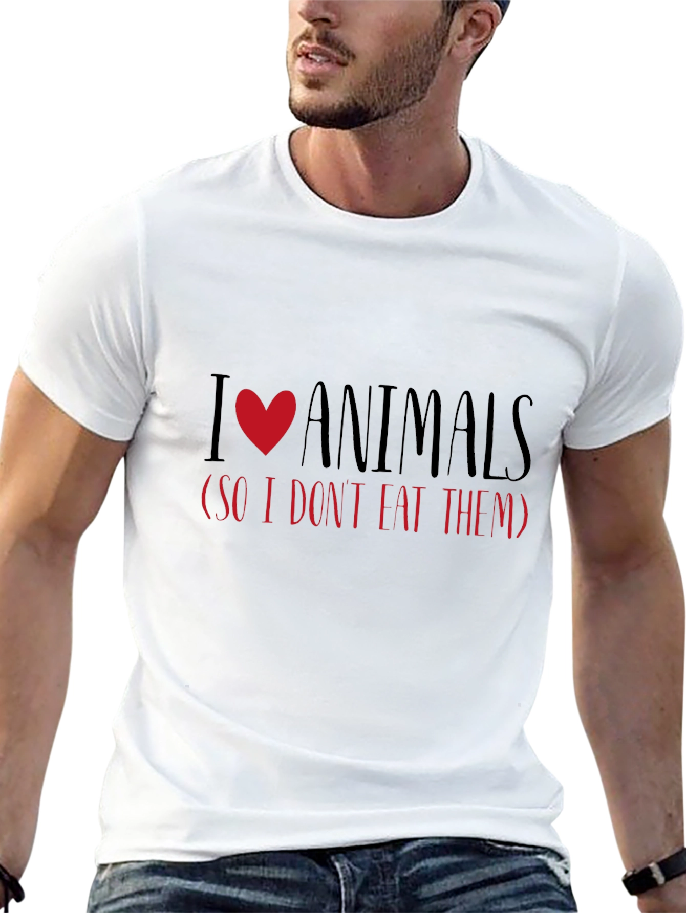 I Love Animals Vegetarian T-Shirt