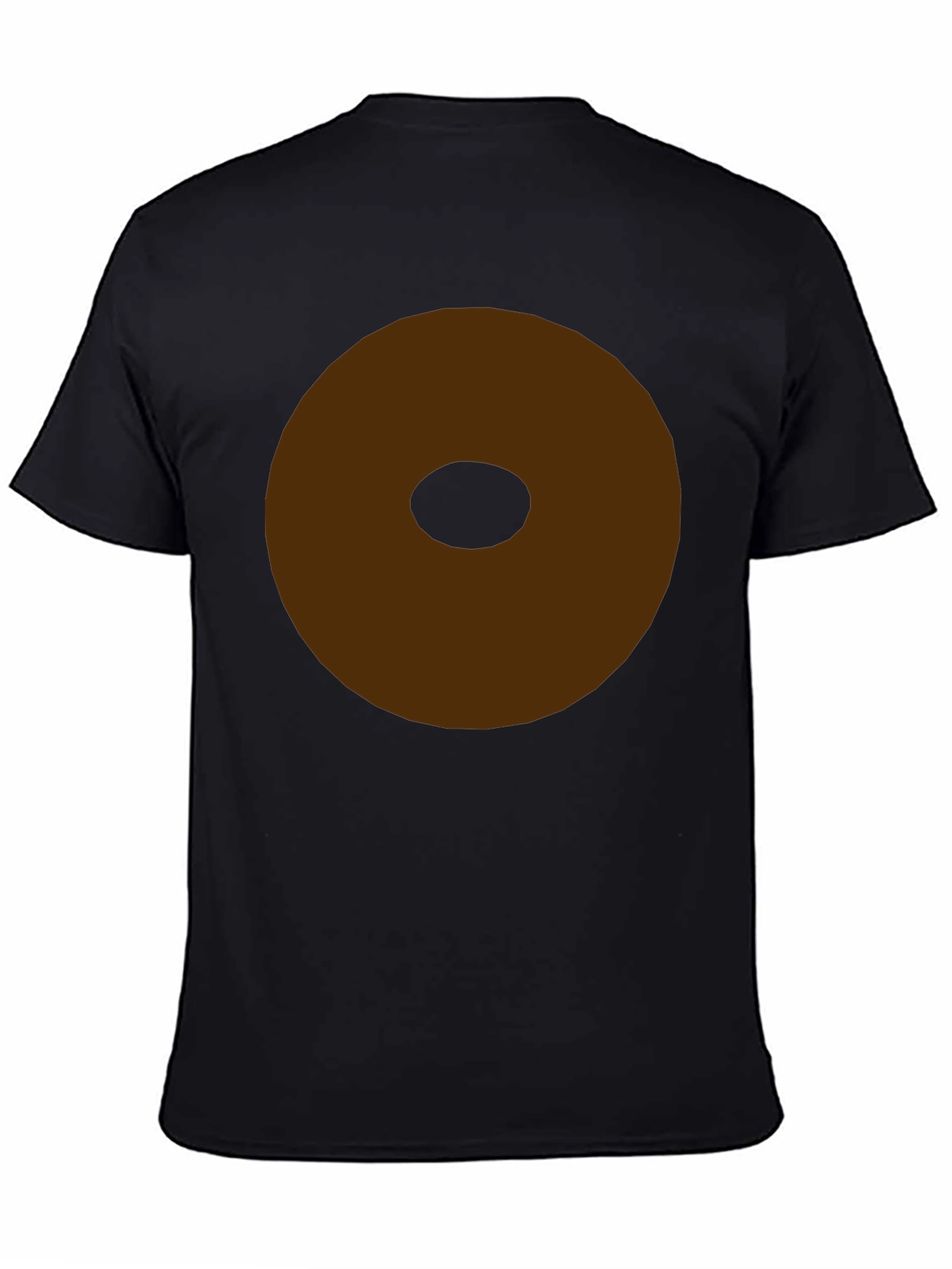 Minimalist Brown Donut Graphic T-Shirt