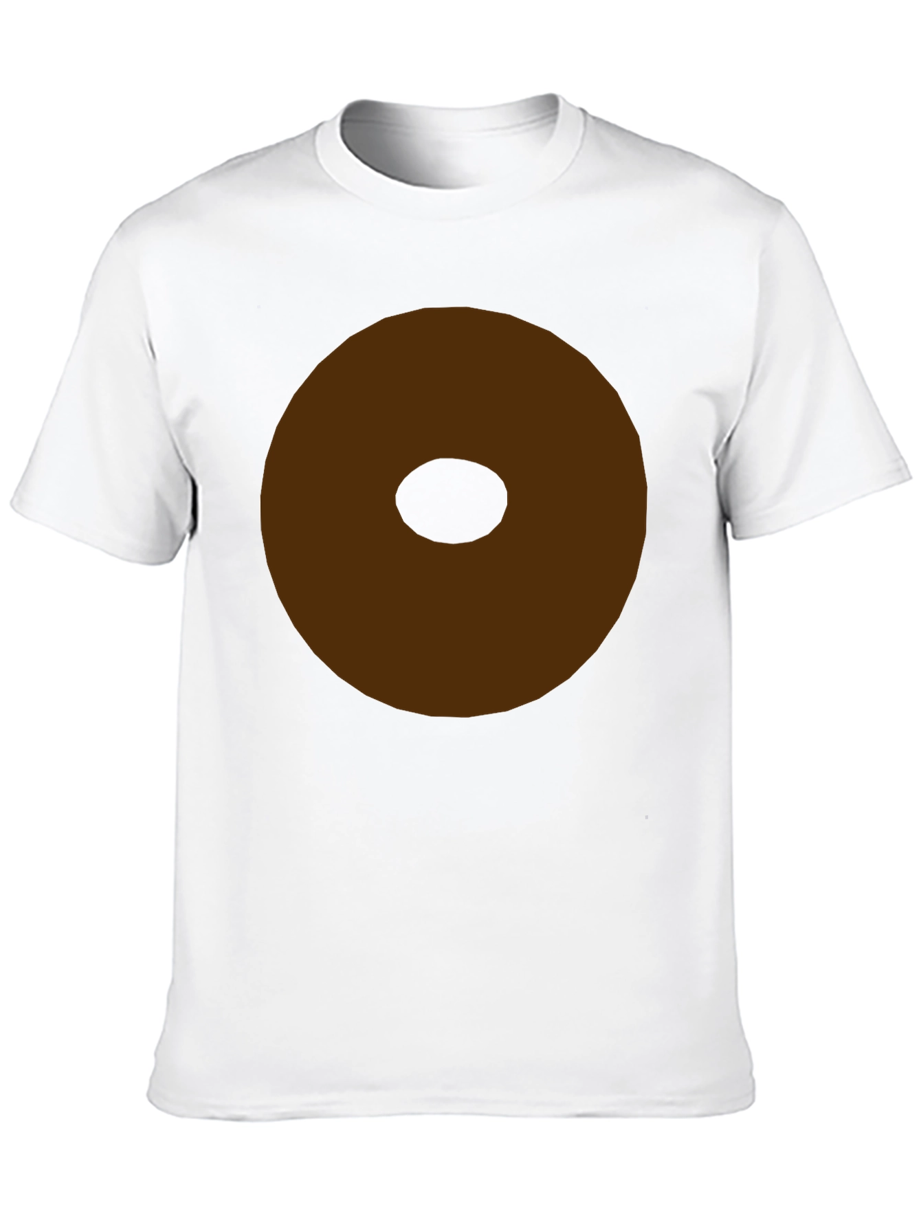 Minimalist Brown Donut Graphic T-Shirt