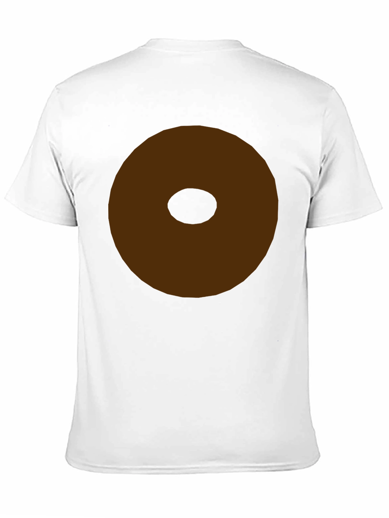 Minimalist Brown Donut Graphic T-Shirt