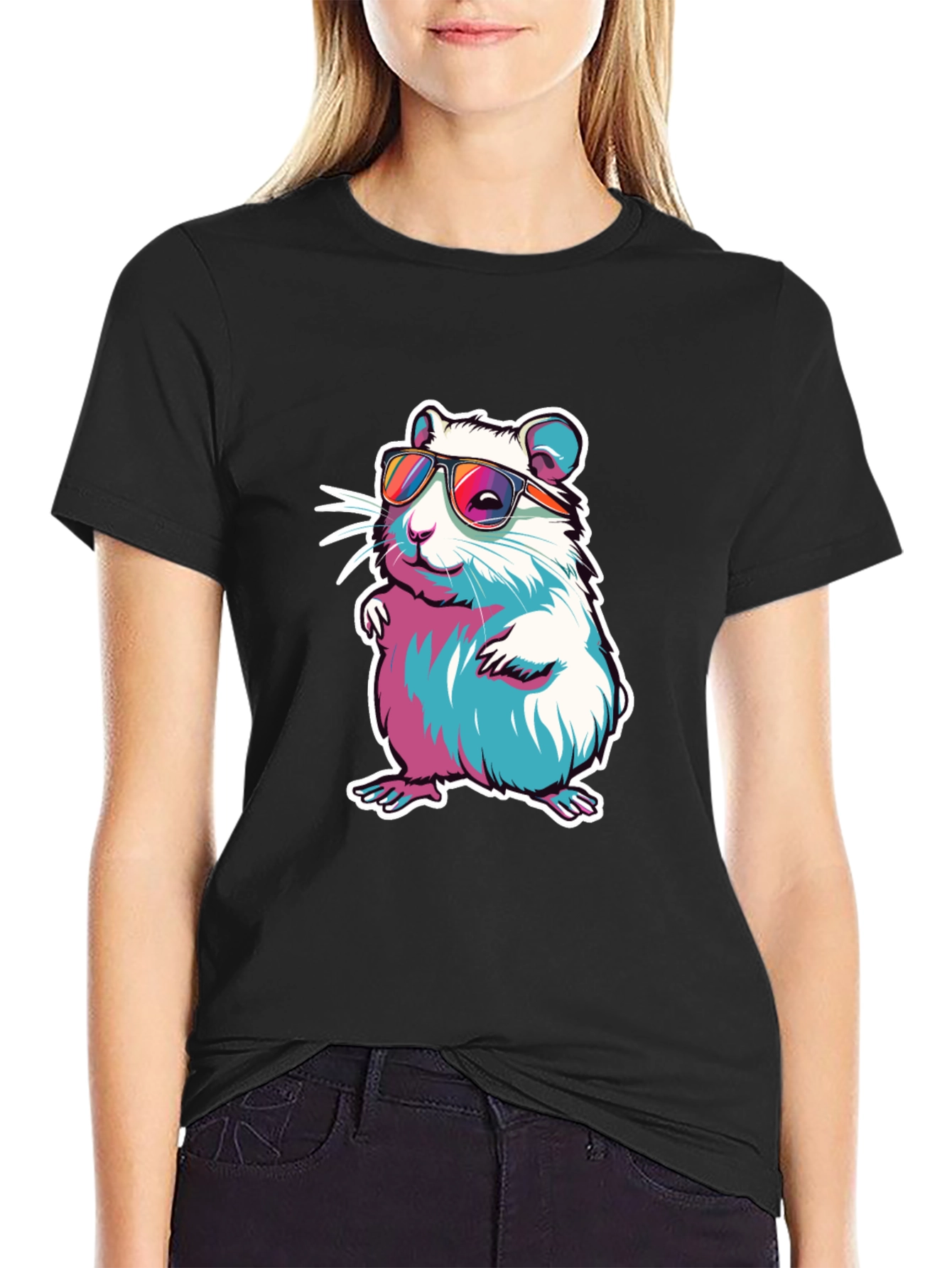 Cool Hamster Tee - Funny Rodent Sunglasses Shirt