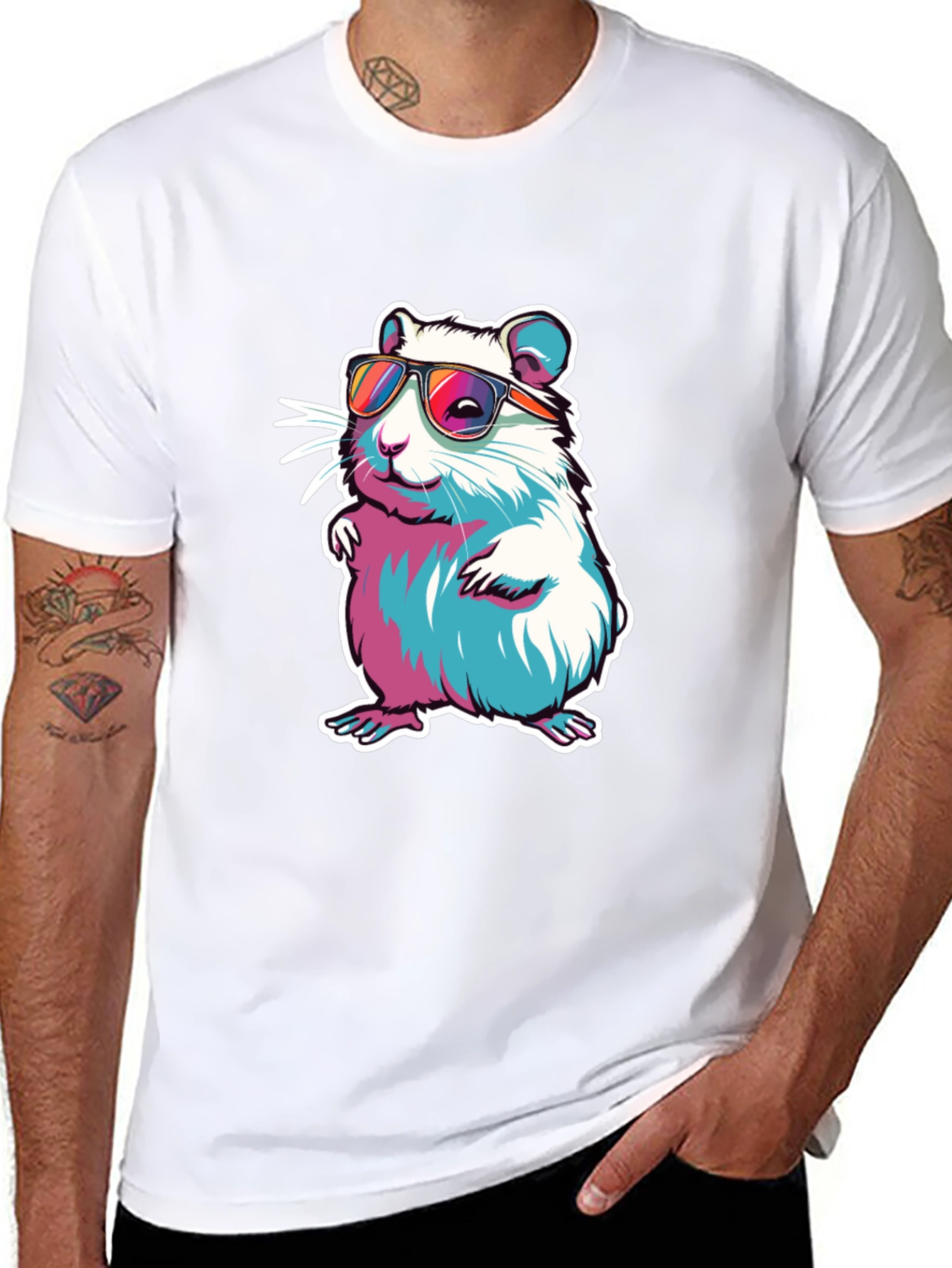 Cool Hamster Tee - Funny Rodent Sunglasses Shirt