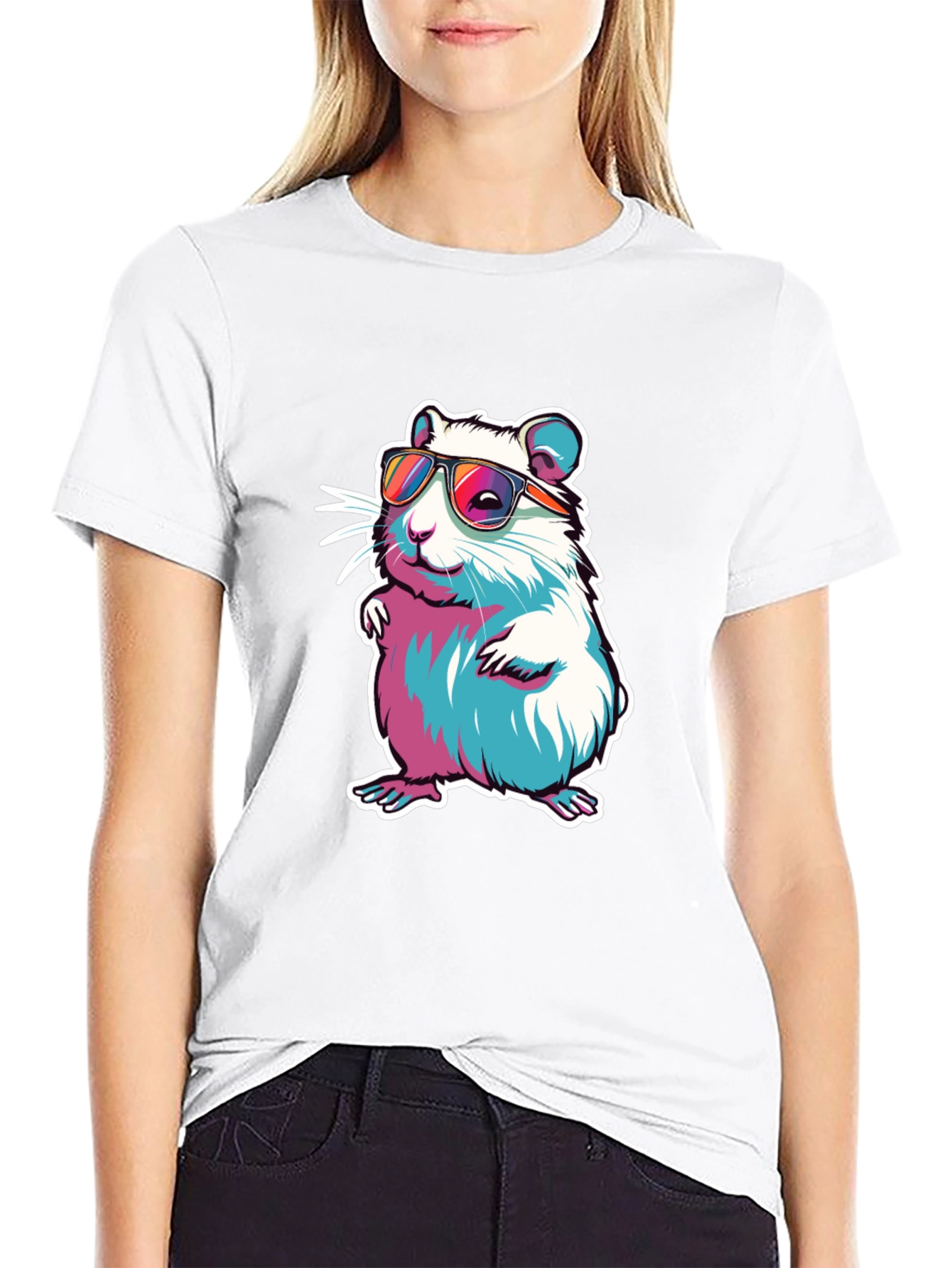 Cool Hamster Tee - Funny Rodent Sunglasses Shirt