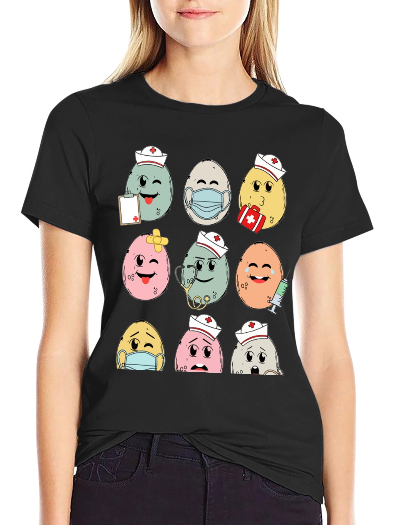 Nurse Easter Egg T-Shirt - Funny Easter Design