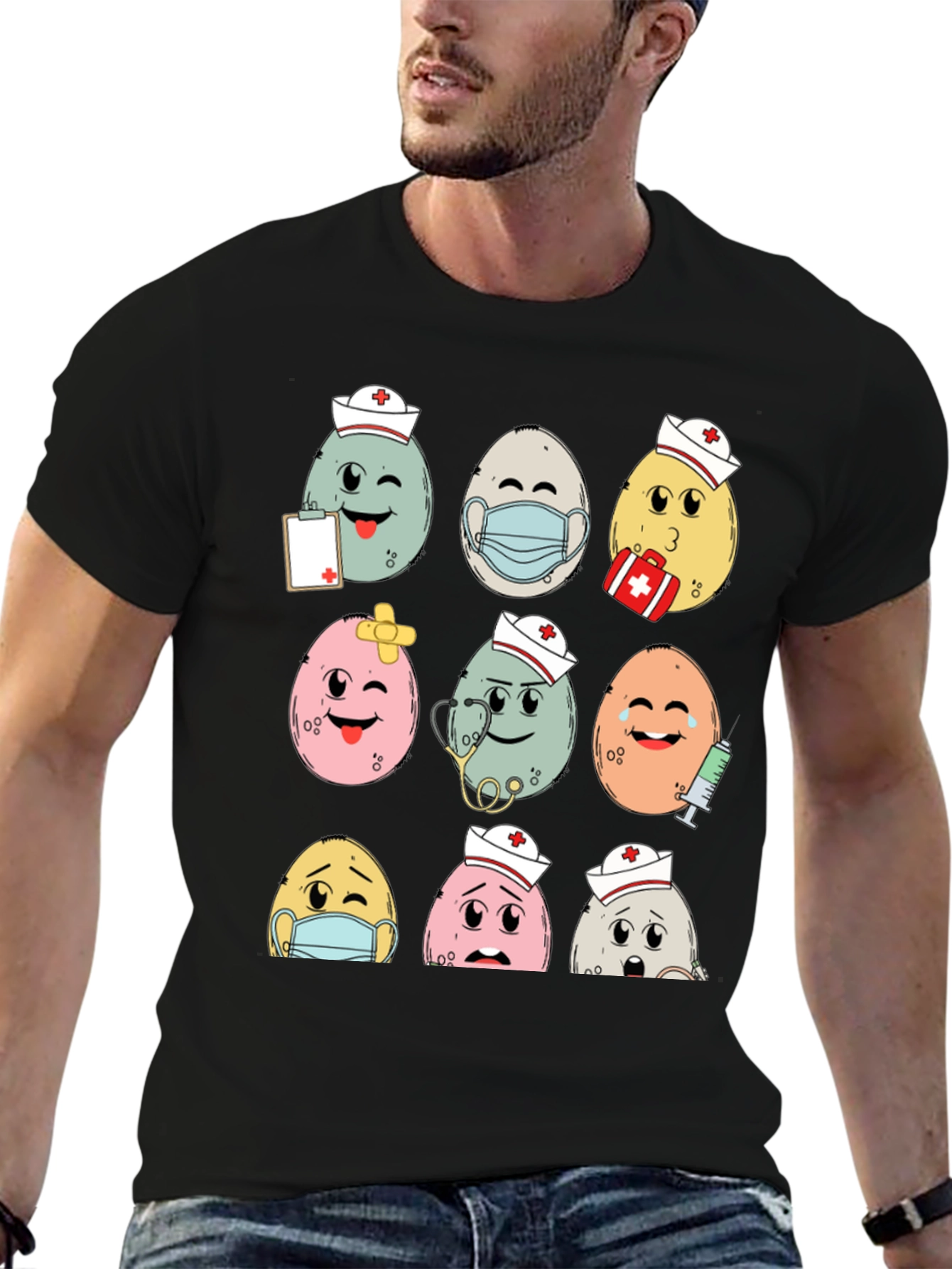 Nurse Easter Egg T-Shirt - Funny Easter Design