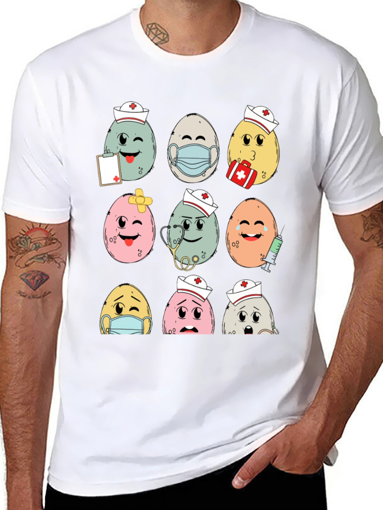 Nurse Easter Egg T-Shirt - Funny Easter Design