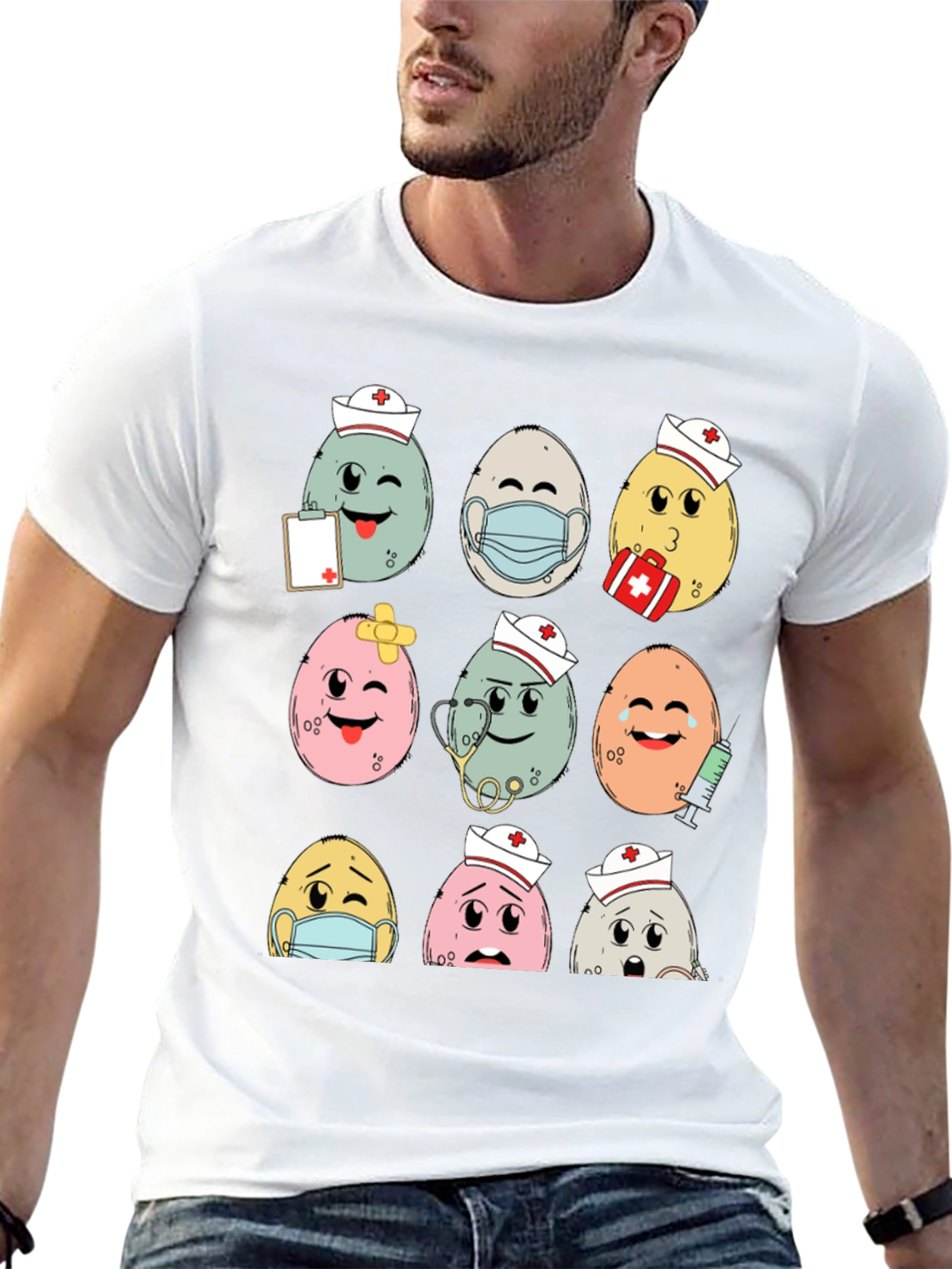Nurse Easter Egg T-Shirt - Funny Easter Design