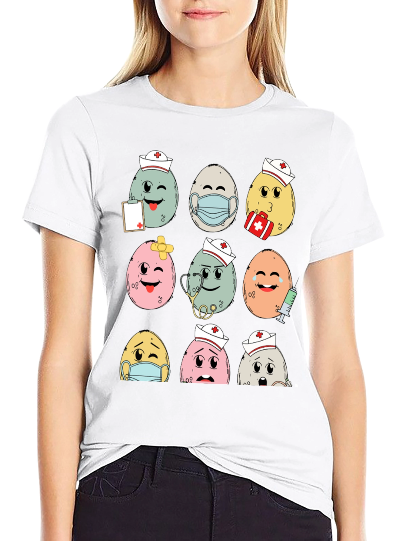 Nurse Easter Egg T-Shirt - Funny Easter Design