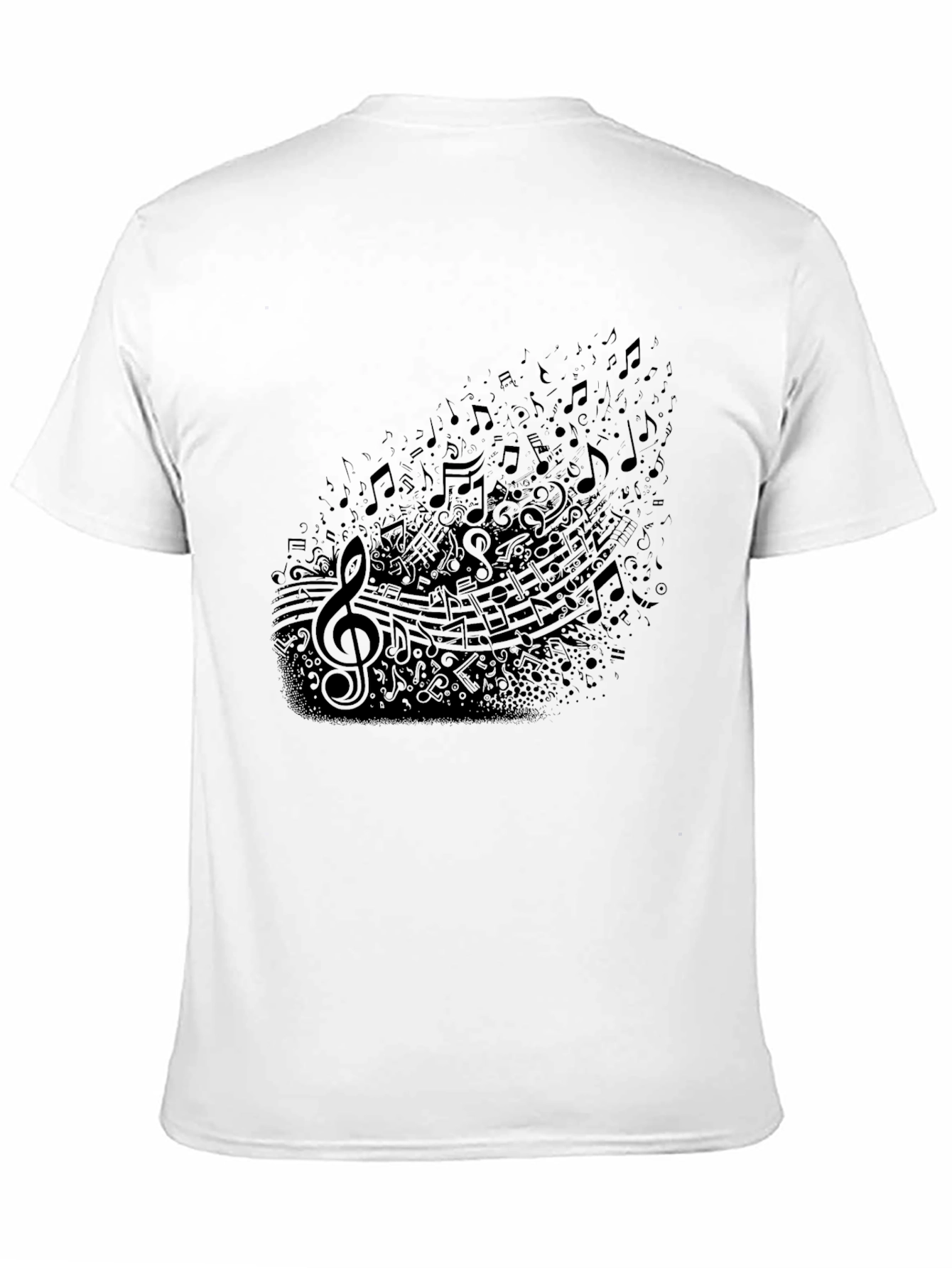 Musical Notes Graphic T-Shirt - Soft Cotton Blend