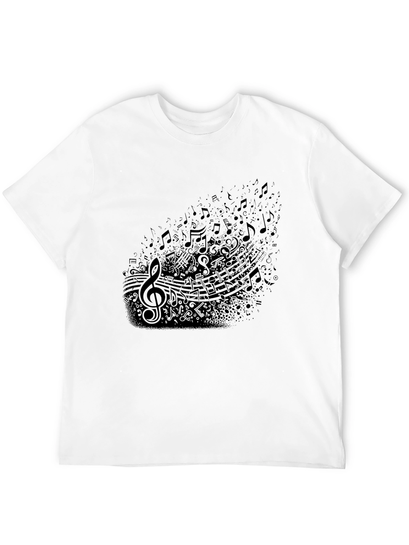 Musical Notes Graphic T-Shirt - Soft Cotton Blend