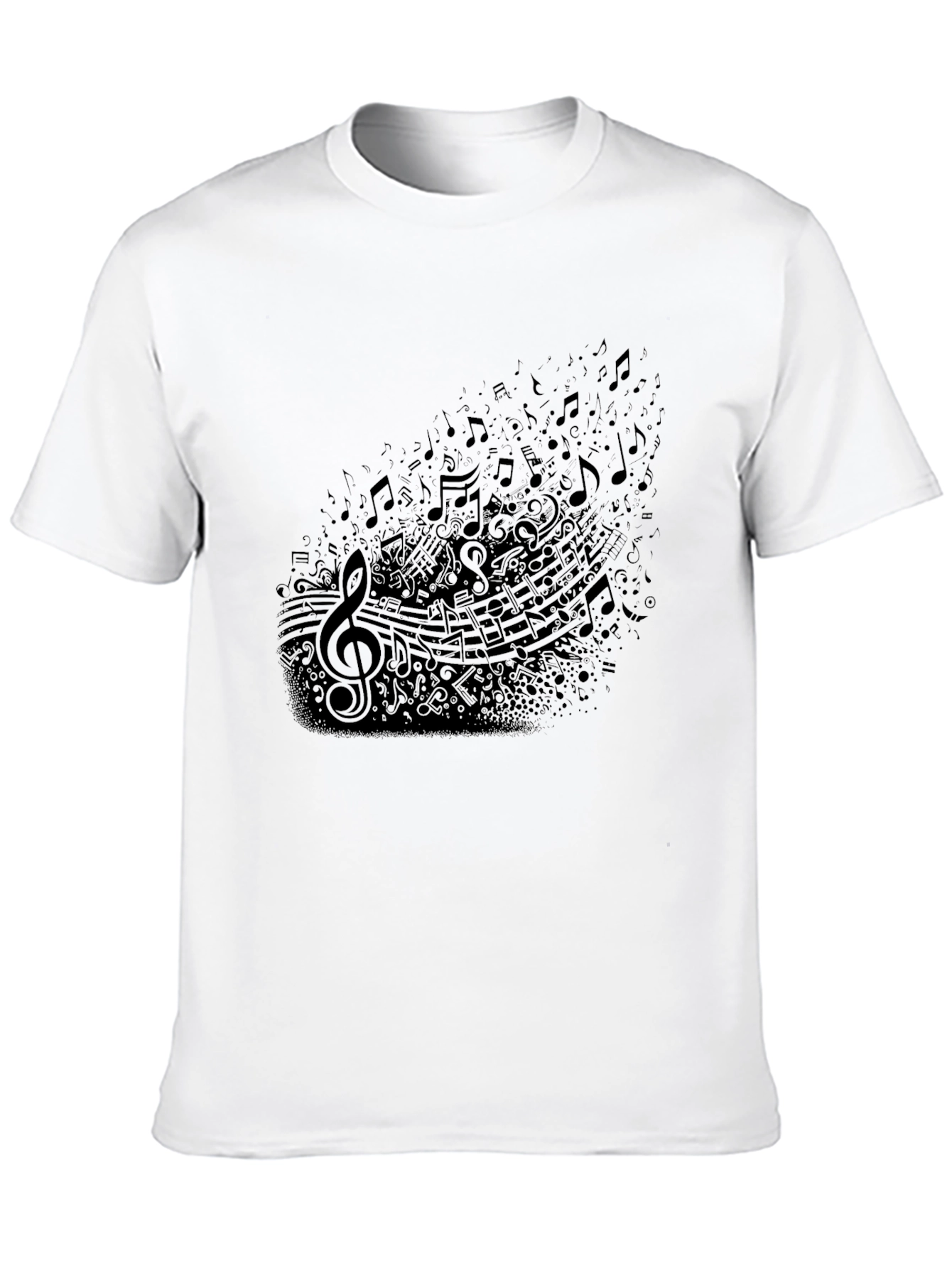 Musical Notes Graphic T-Shirt - Soft Cotton Blend