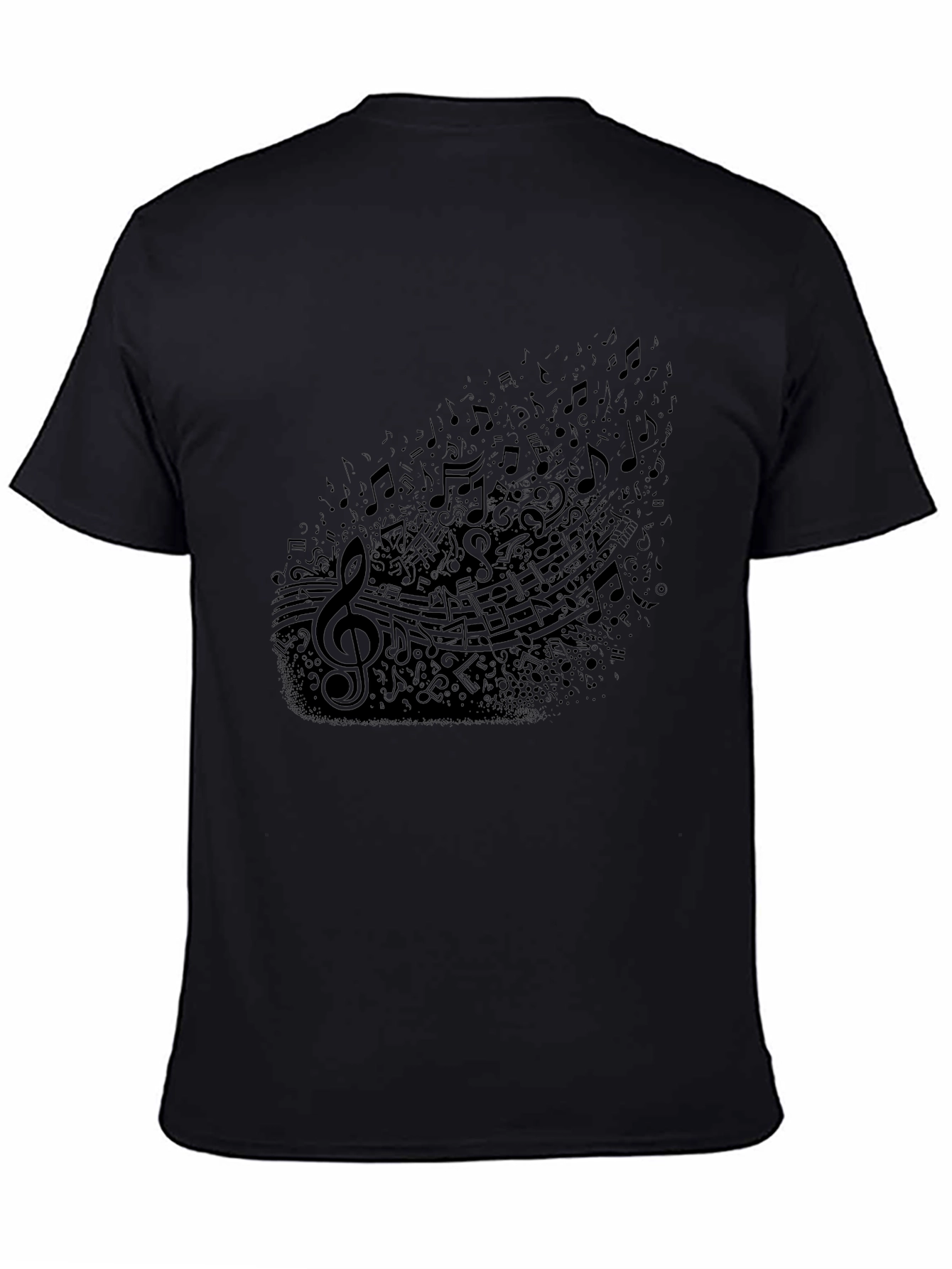 Musical Notes Graphic T-Shirt - Soft Cotton Blend