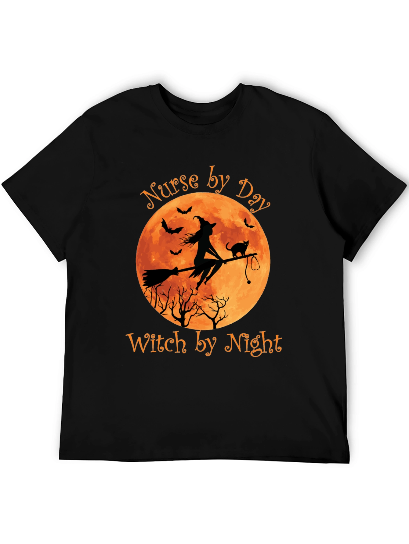 Nurse Witch Halloween Graphic T-Shirt