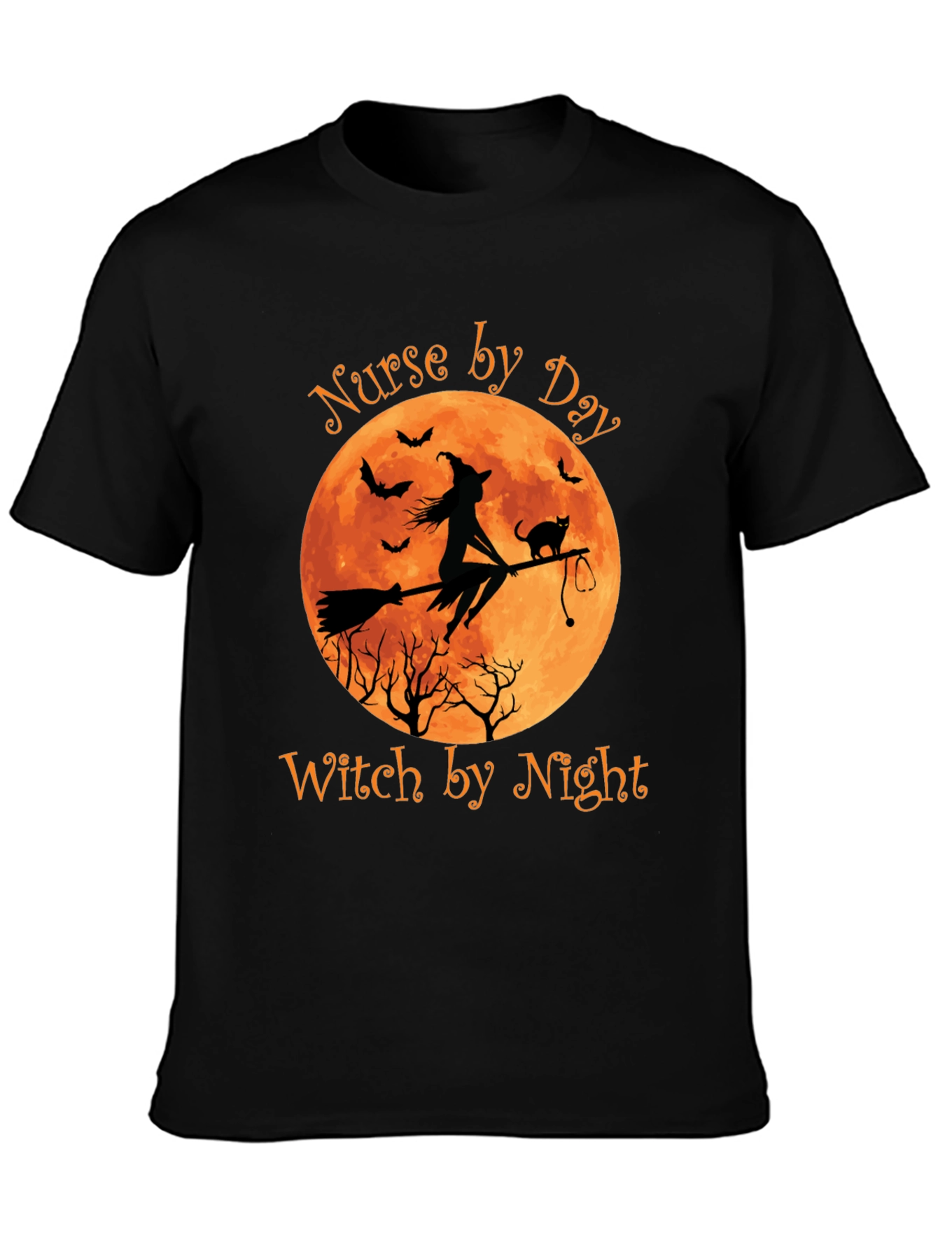 Nurse Witch Halloween Graphic T-Shirt