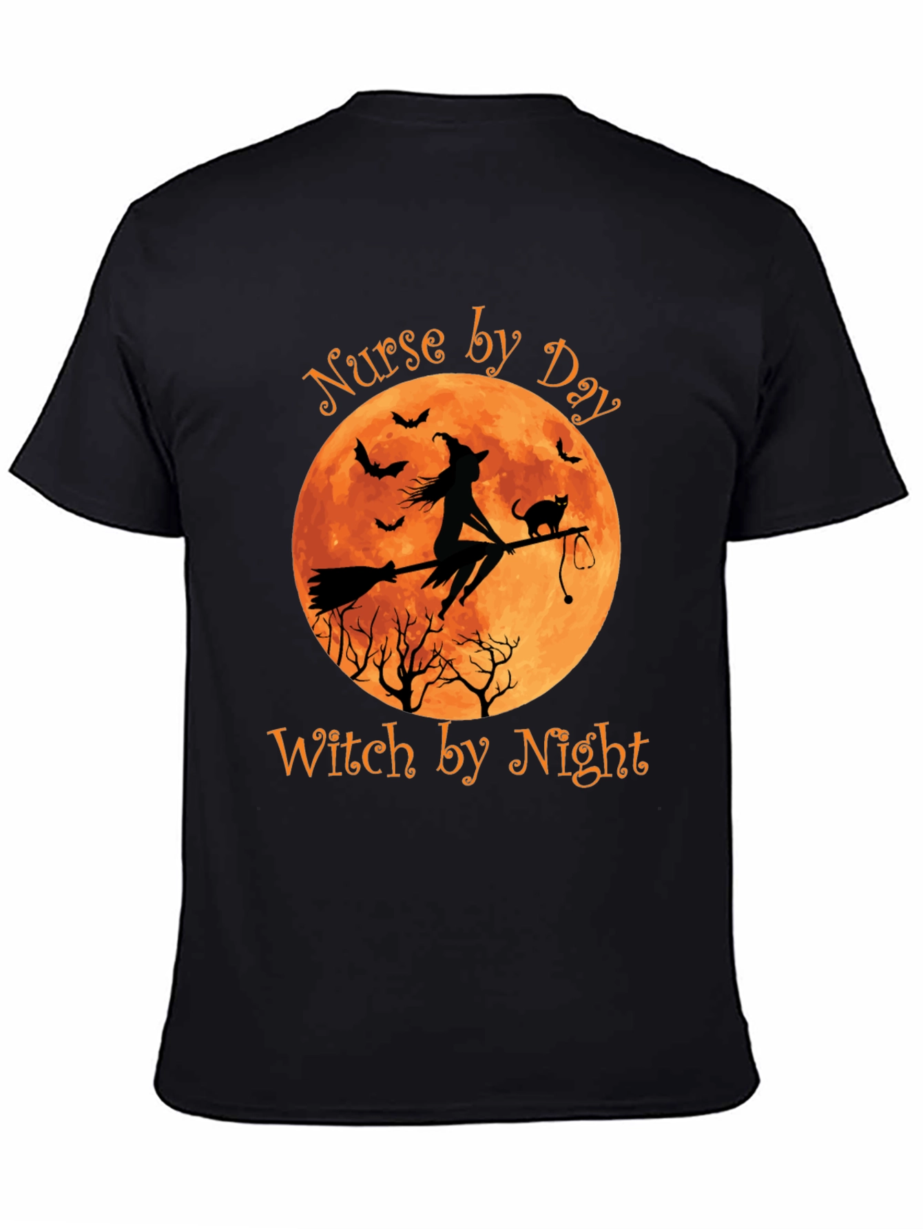 Nurse Witch Halloween Graphic T-Shirt