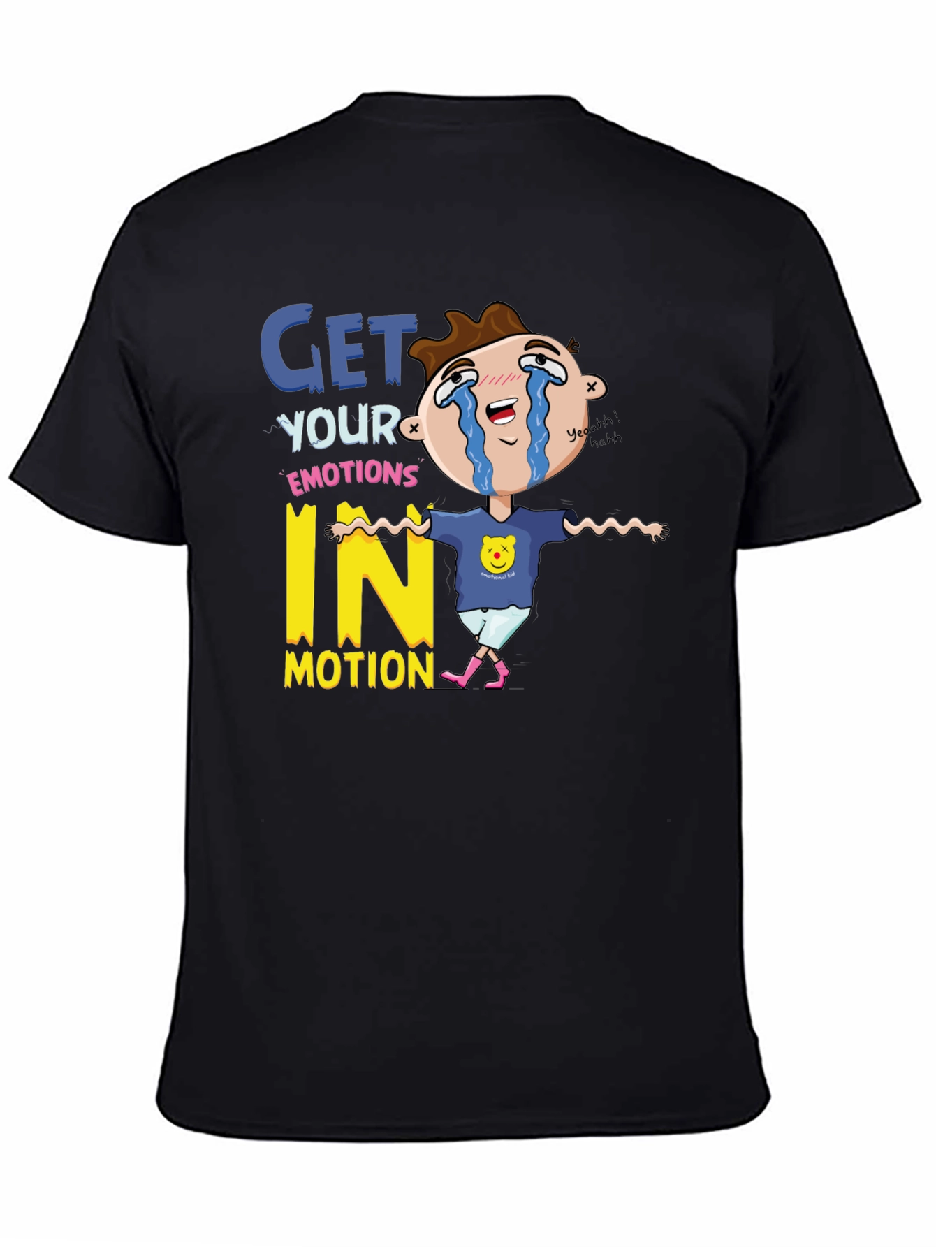 Emotional Cartoon Graphic T-Shirt