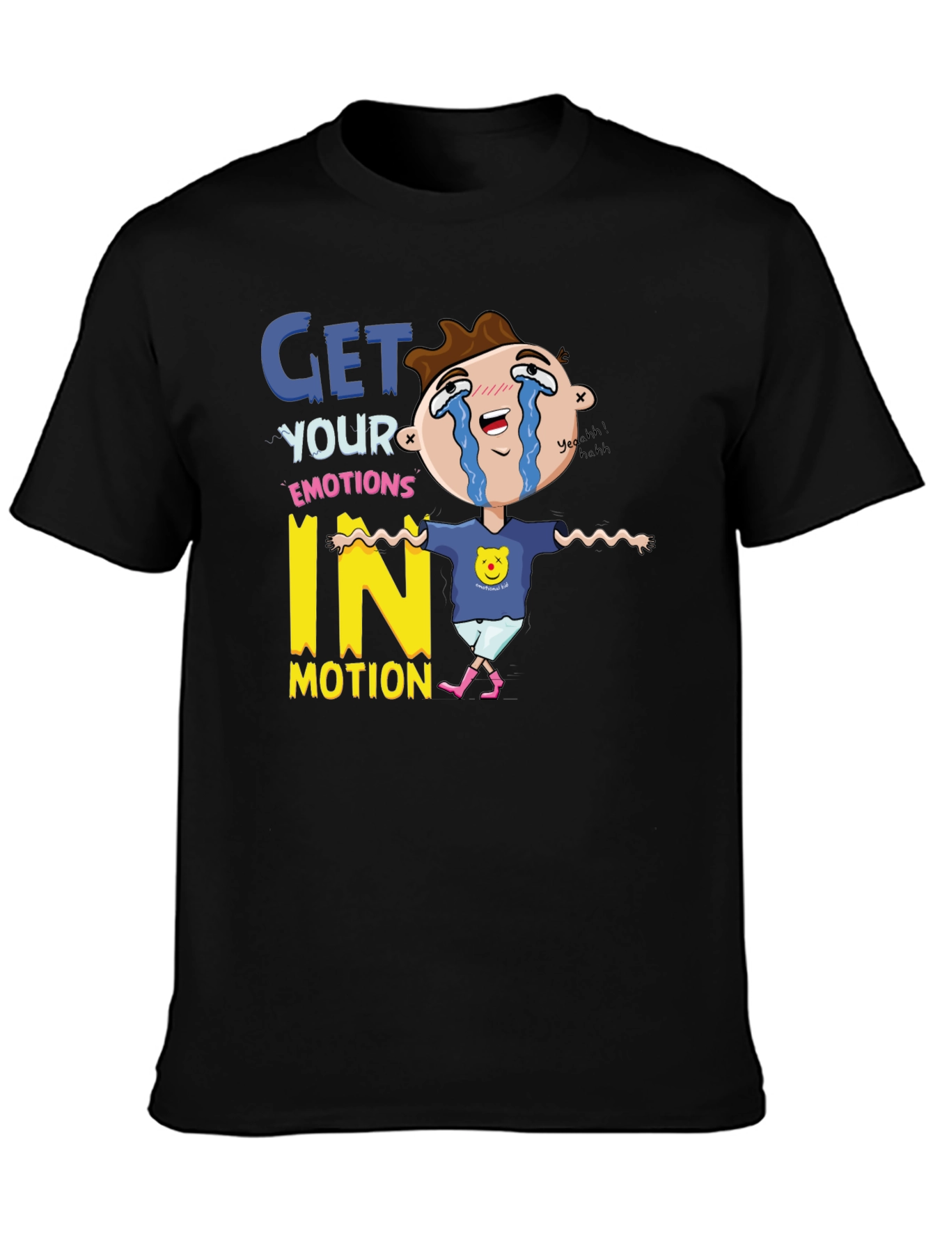 Emotional Cartoon Graphic T-Shirt