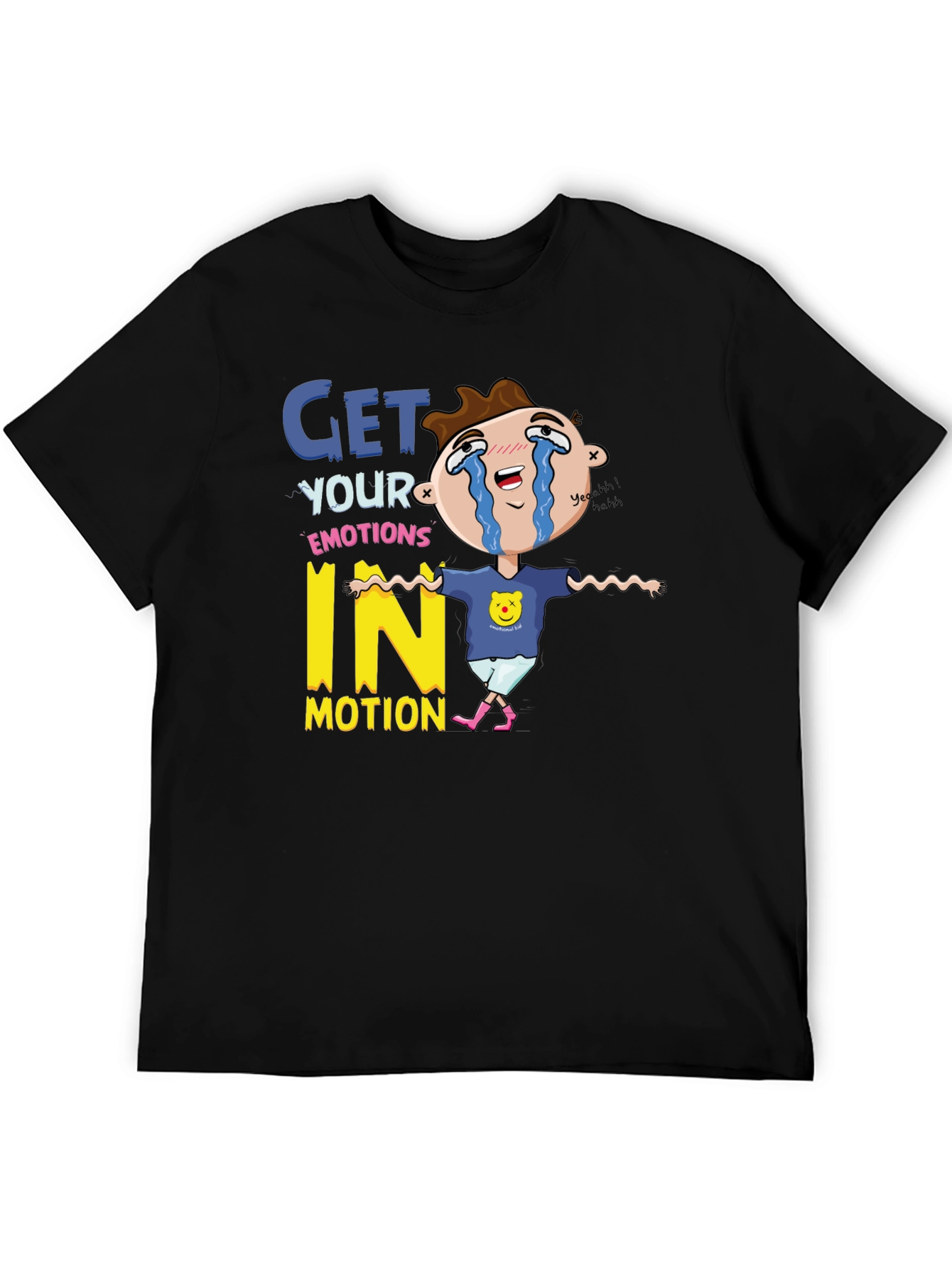 Emotional Cartoon Graphic T-Shirt