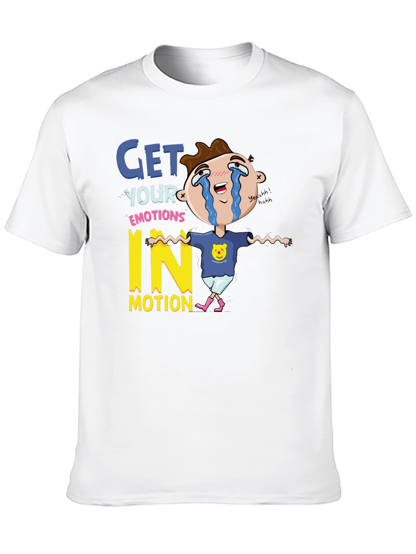 Emotional Cartoon Graphic T-Shirt