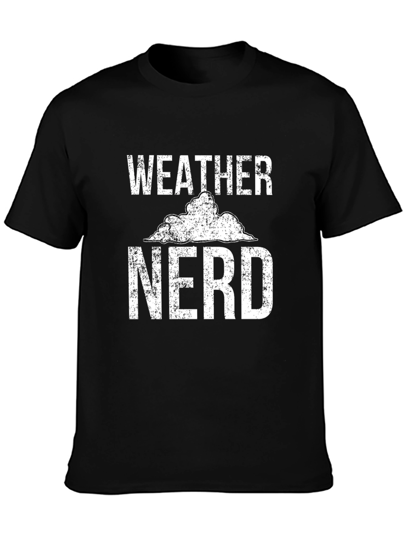 Weather Nerd Graphic T-Shirt - Black Cotton Tee