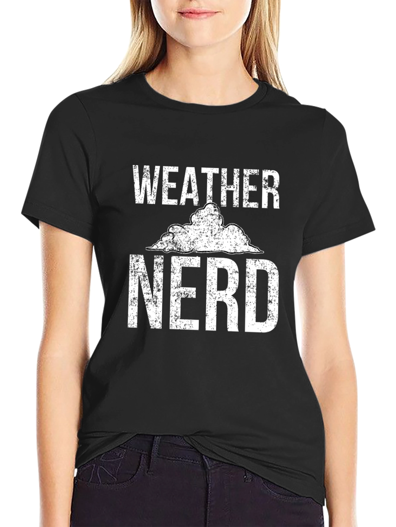 Weather Nerd Graphic T-Shirt - Black Cotton Tee