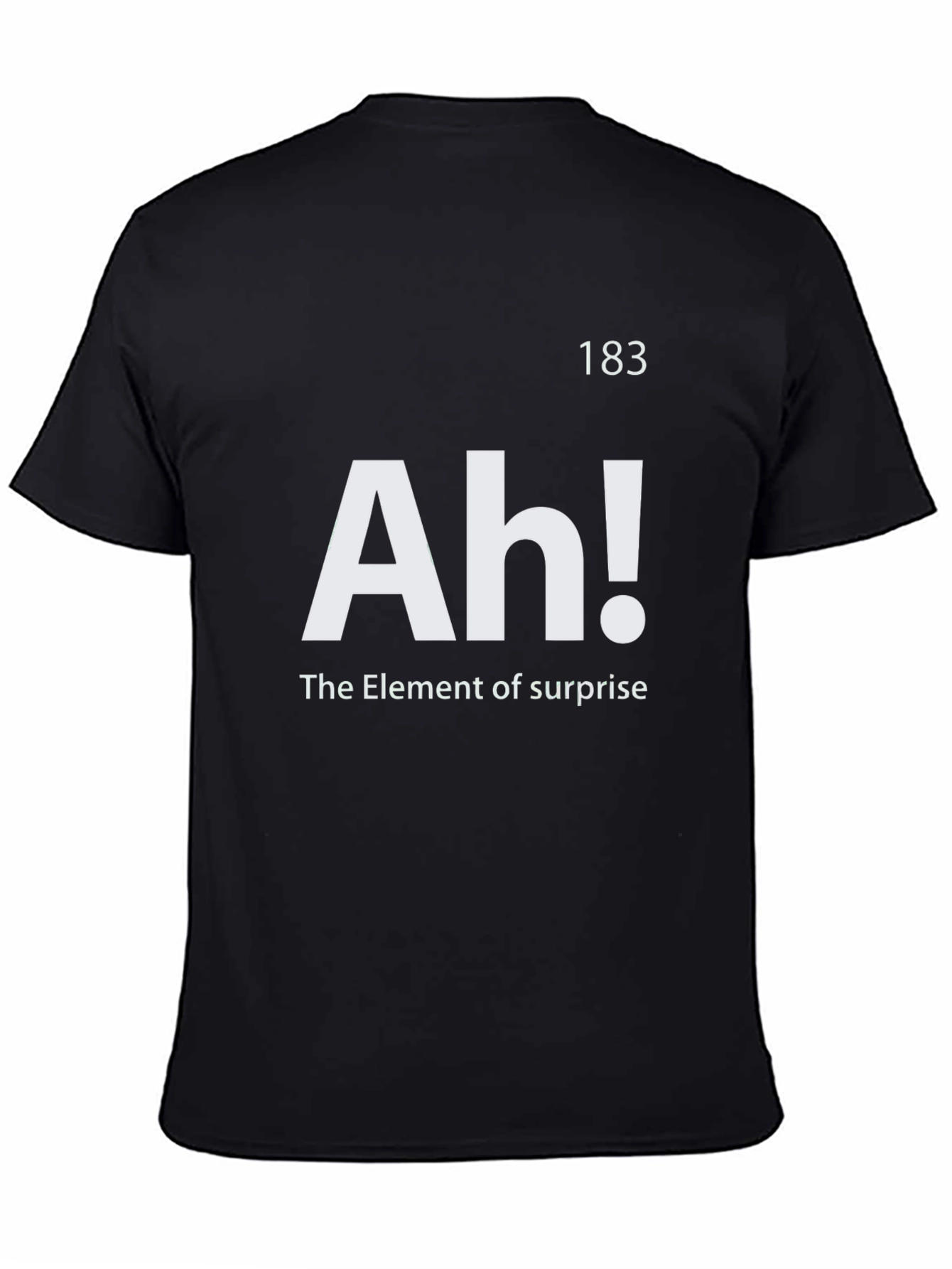 Element of Surprise Ah! Black Graphic T-Shirt