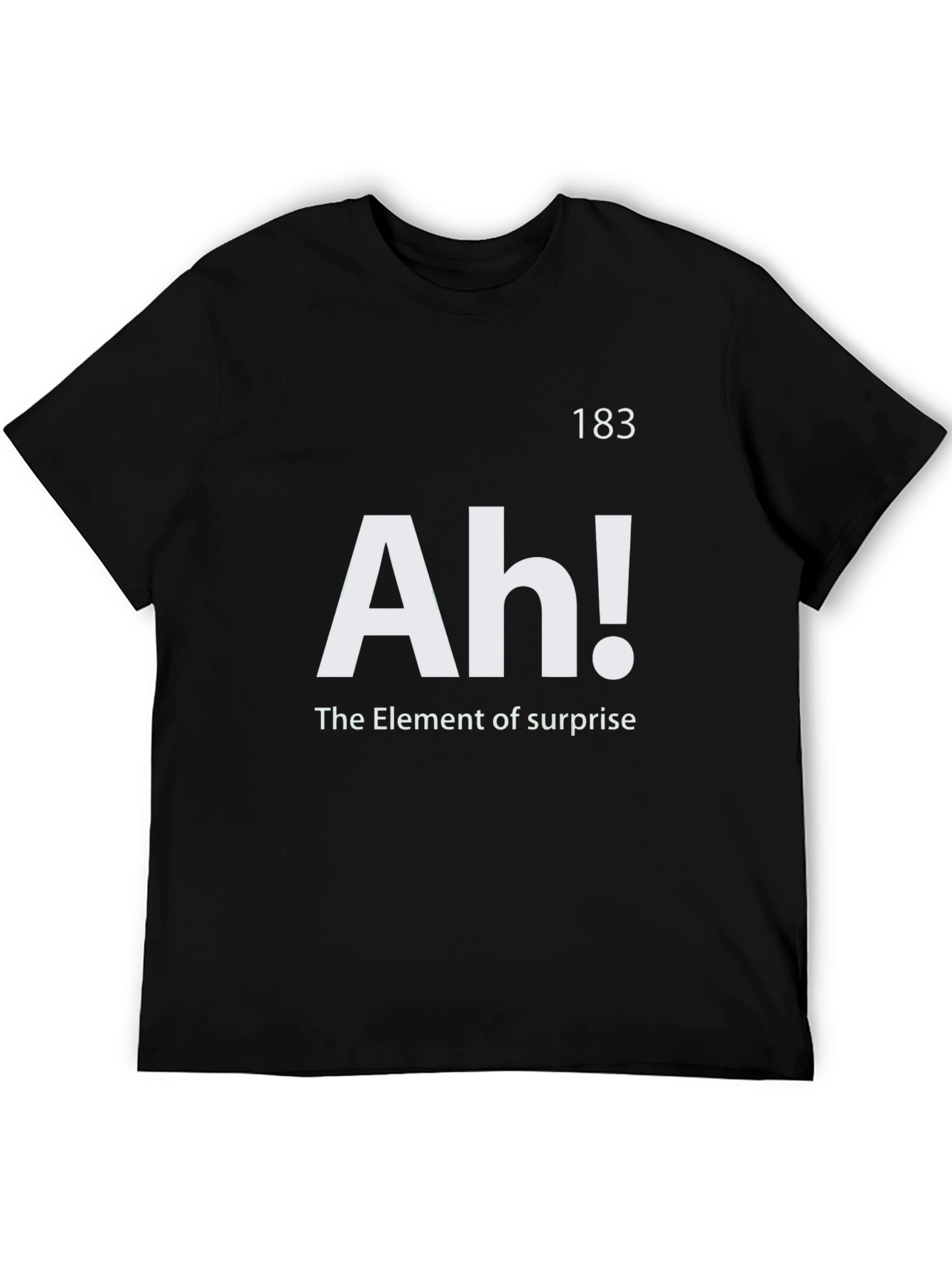Element of Surprise Ah! Black Graphic T-Shirt