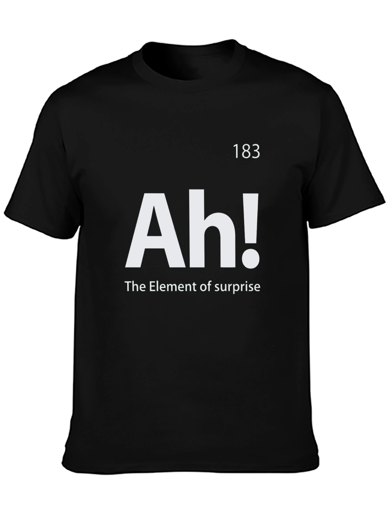 Element of Surprise Ah! Black Graphic T-Shirt
