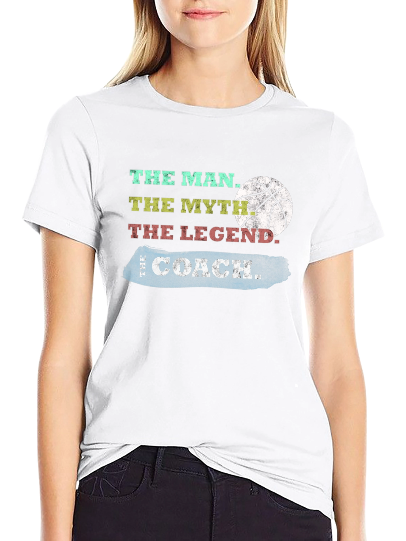 The Coach T-Shirt: Man Myth Legend Basketball Tee