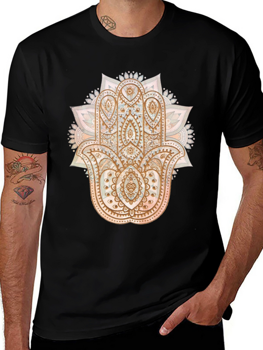 Hamsa Hand Graphic Tee - Boho Style