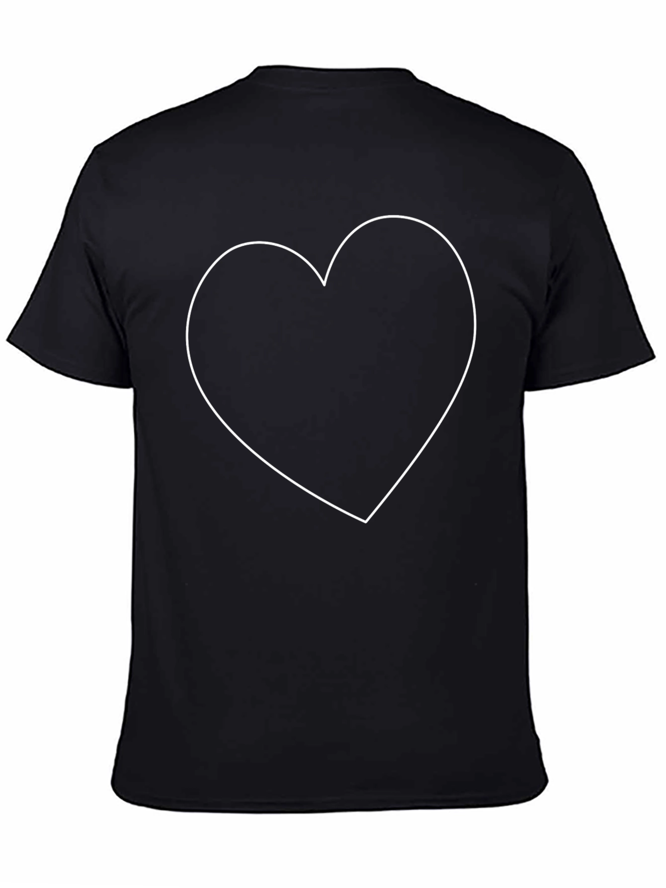 Heart Graphic Black T-Shirt Casual Wear