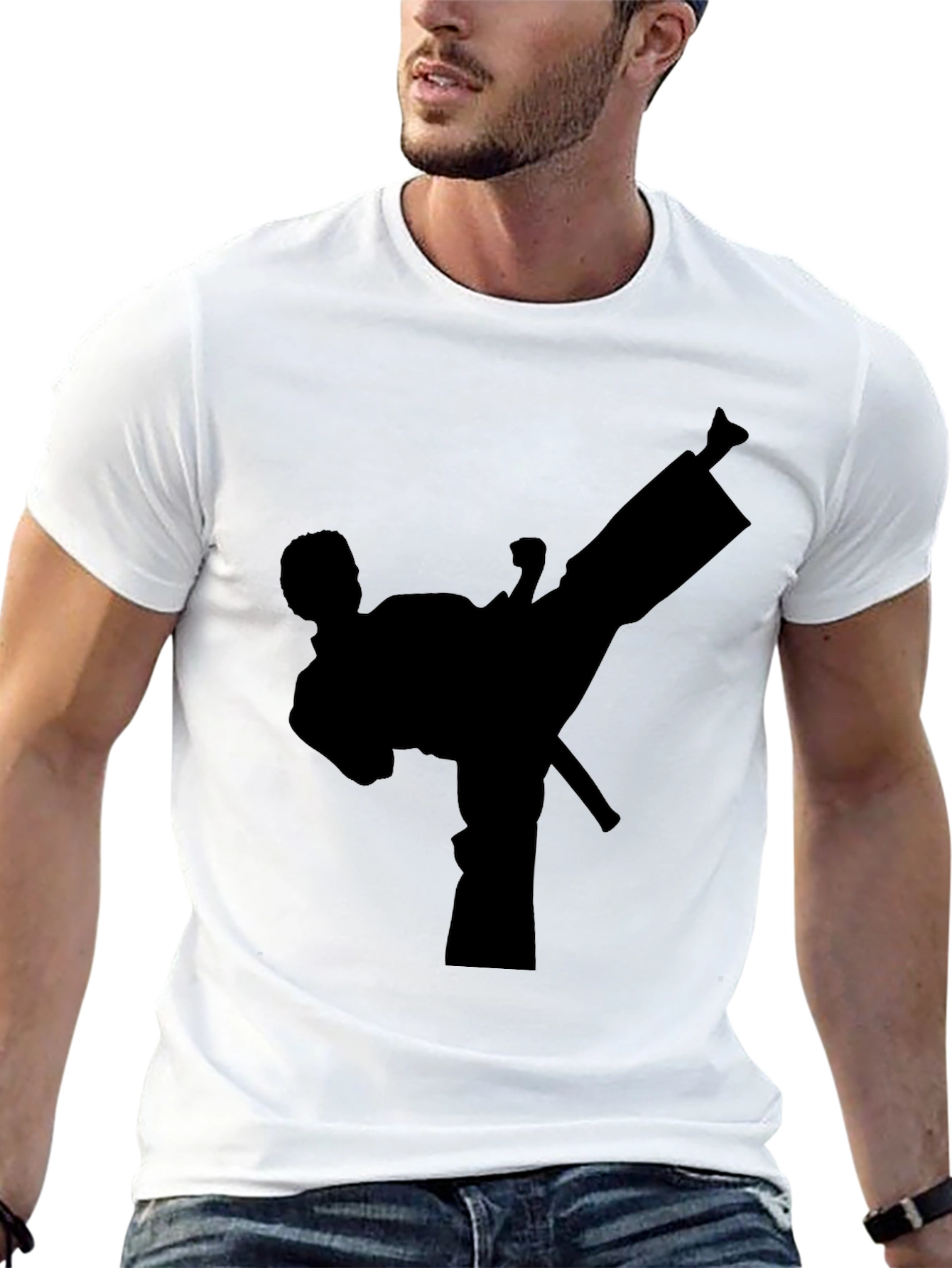 Martial Arts Kick Black T-Shirt